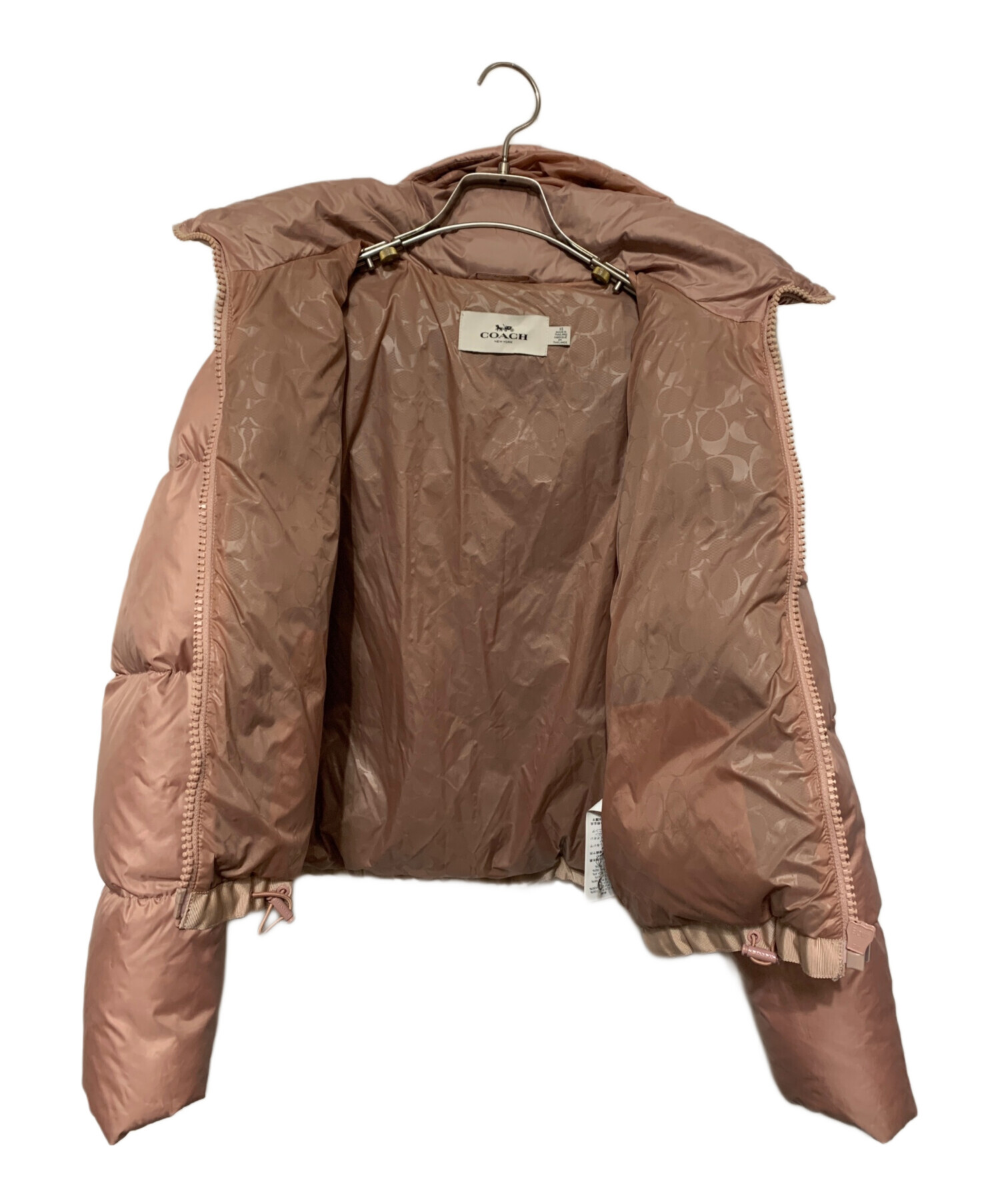 中古・古着通販】COACH (コーチ) Cロゴ ダウンジャケット ピンク