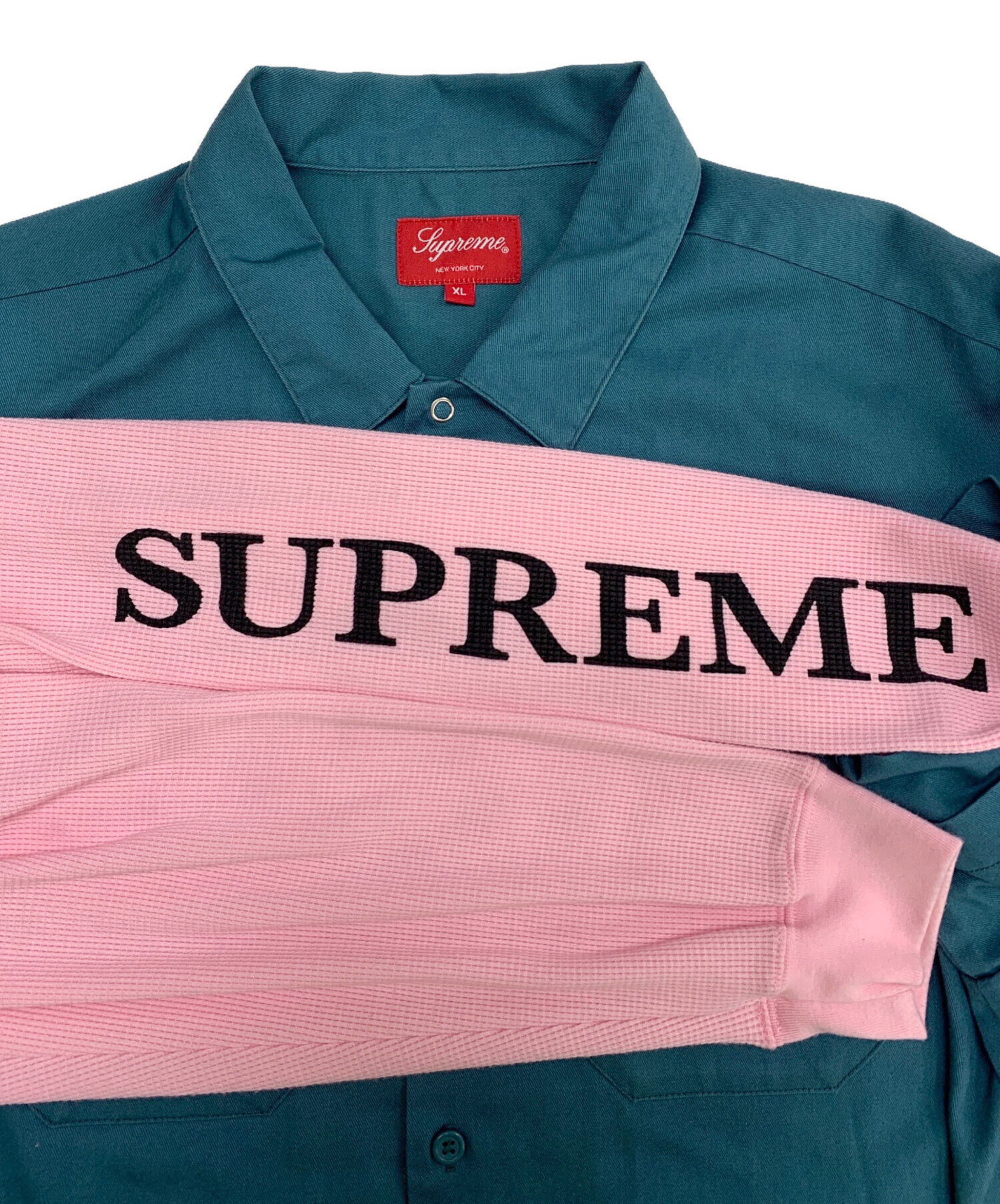 中古・古着通販】Supreme (シュプリーム) Thermal Work Shirt グリーン