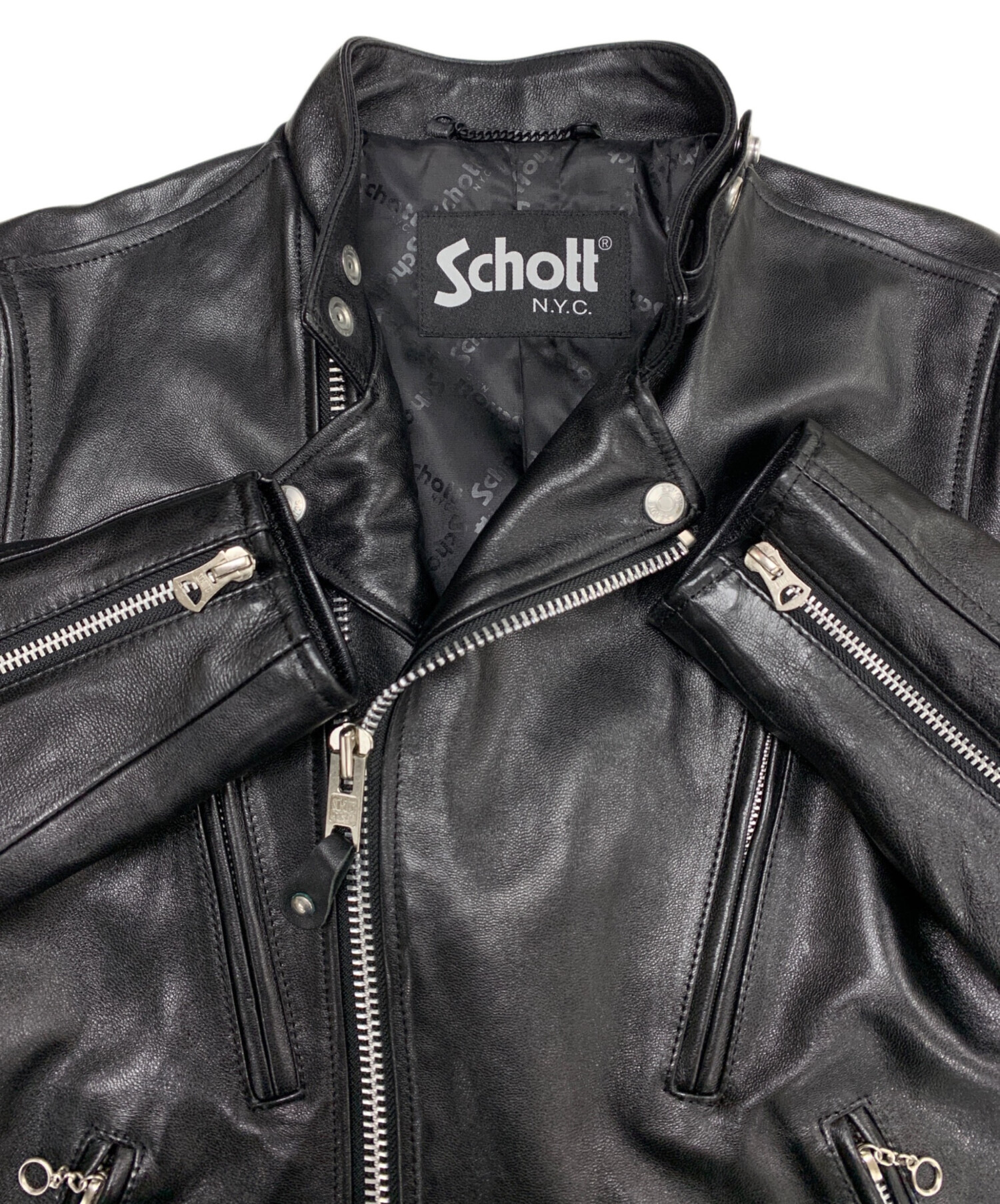 中古・古着通販】Schott (ショット) NEW DOUBLE BREST RIDERS ブラック