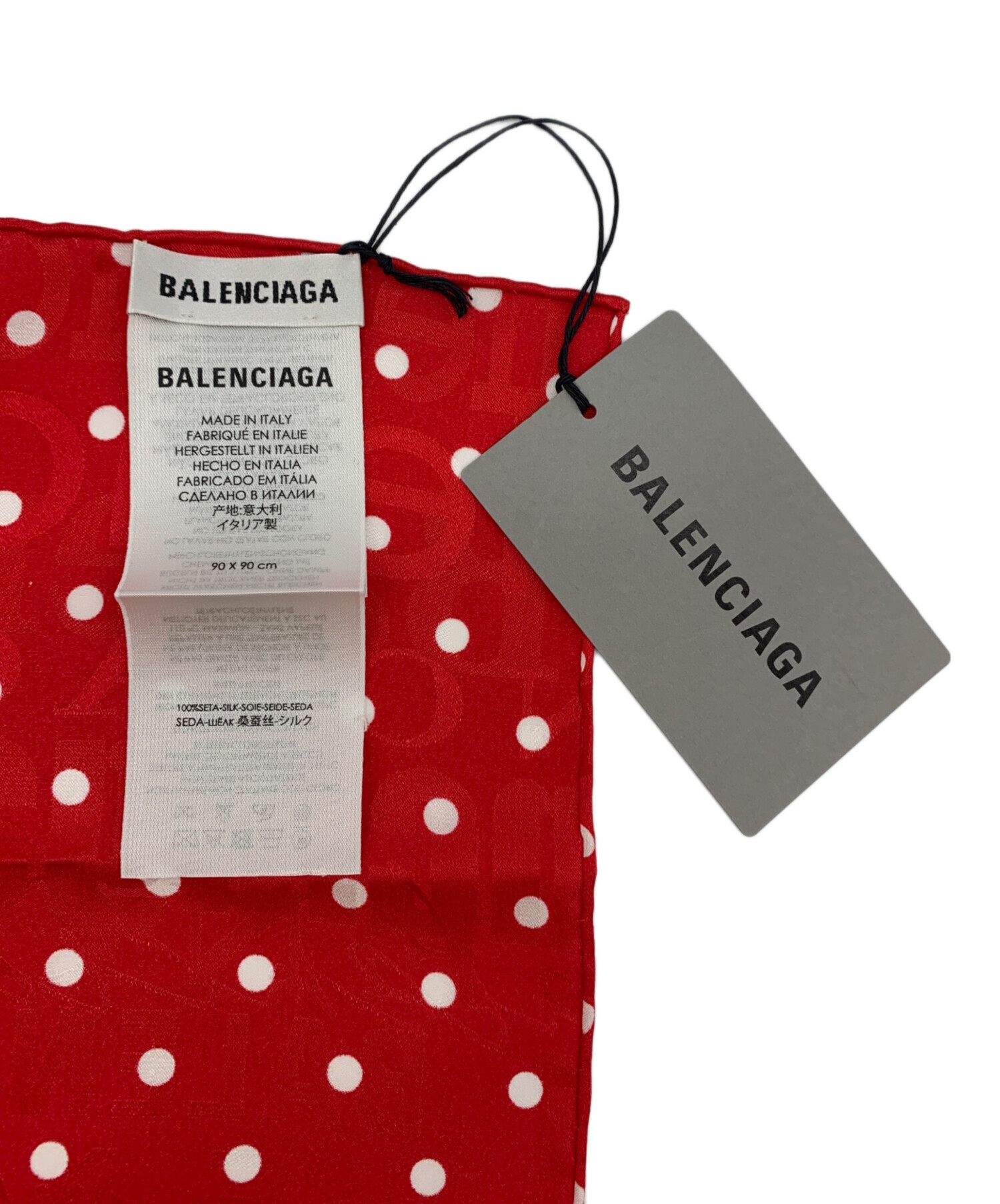中古・古着通販】BALENCIAGA (バレンシアガ) シルクスカーフ レッド