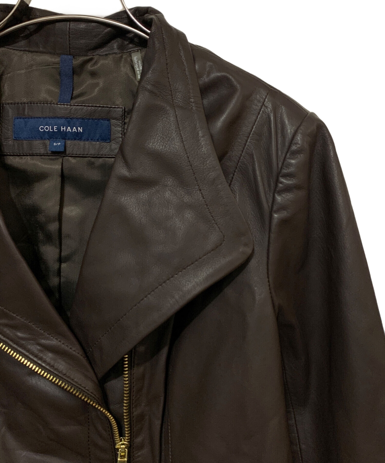 COLE HAAN コールハーン レザージャケット ラムスキン タグ付き Ｍ リバーシブル レザー ジャケット mens. 0.0 | COLE_HAAN
