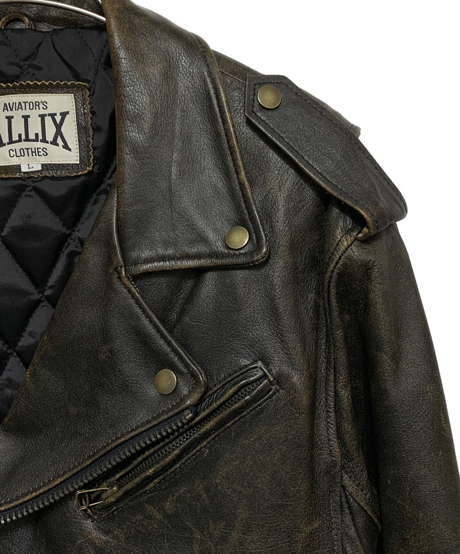 ゆ*様 【訳アリ特価】Made in USA・ヴィンテージ・ショット・ダブルライ 中古・古着通販】ALLIX (アリックス) ダブルライダースジャケット