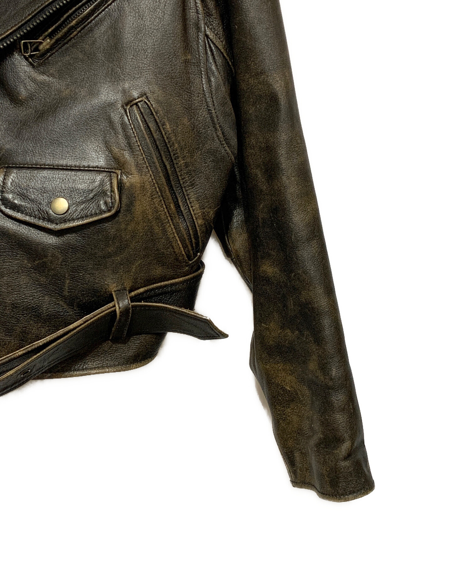 ゆ*様 【訳アリ特価】Made in USA・ヴィンテージ・ショット・ダブルライ 中古・古着通販】ALLIX (アリックス) ダブルライダースジャケット