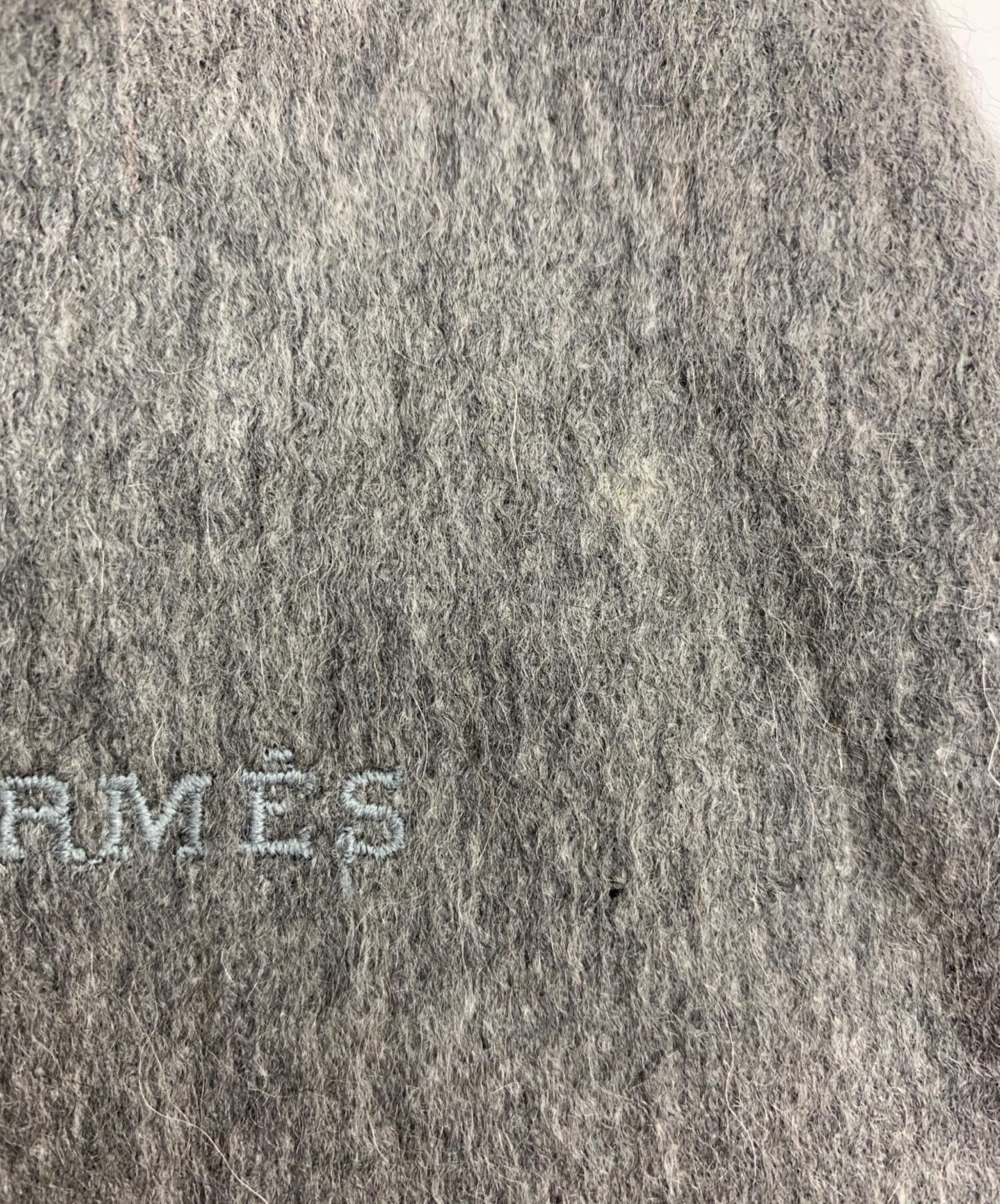 中古・古着通販】HERMES (エルメス) カシミアマフラー グレー