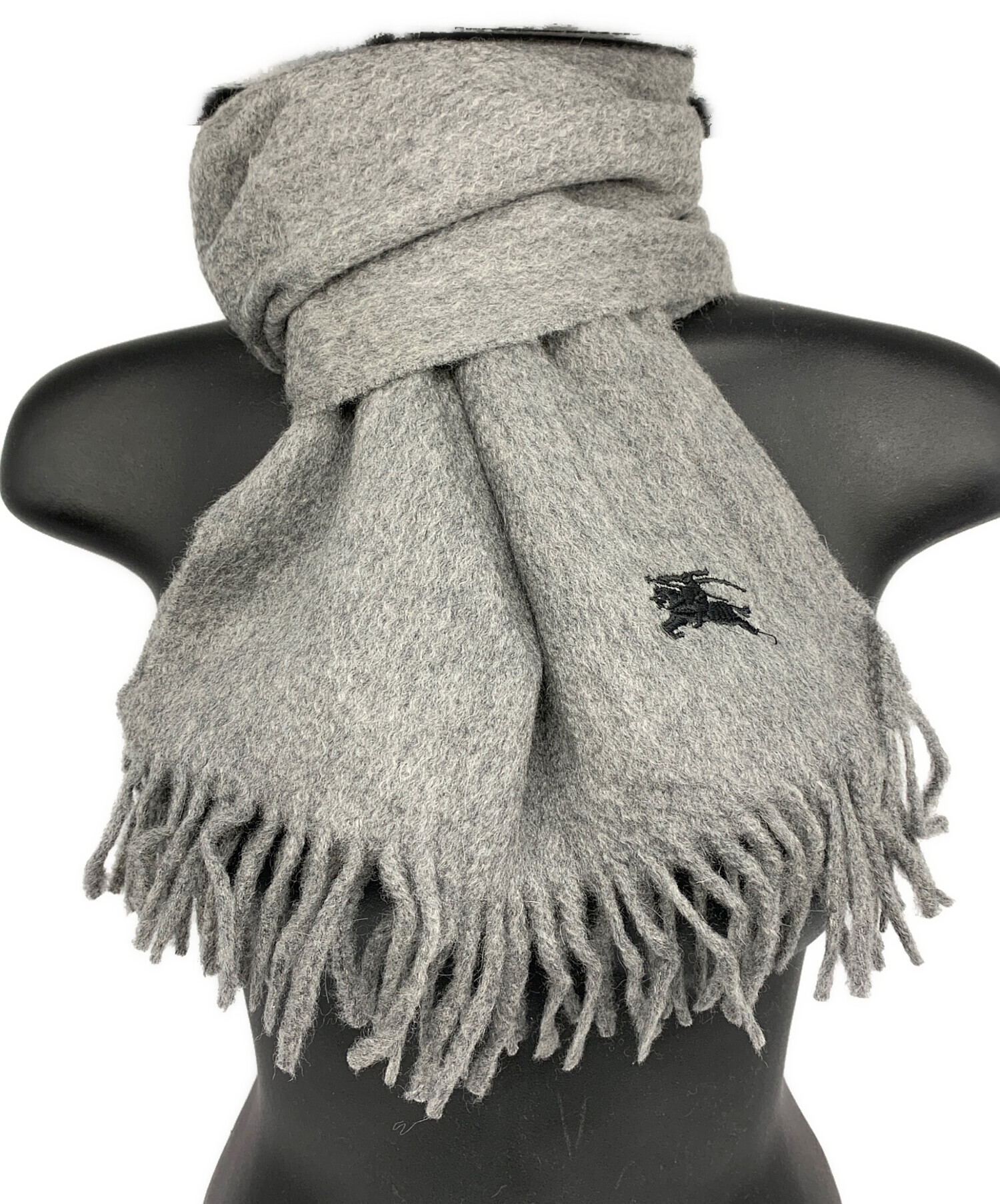 Burberrys カシミヤ マフラー グレー 中古・古着通販】Burberry's (バーバリーズ) カシミアマフラー グレー