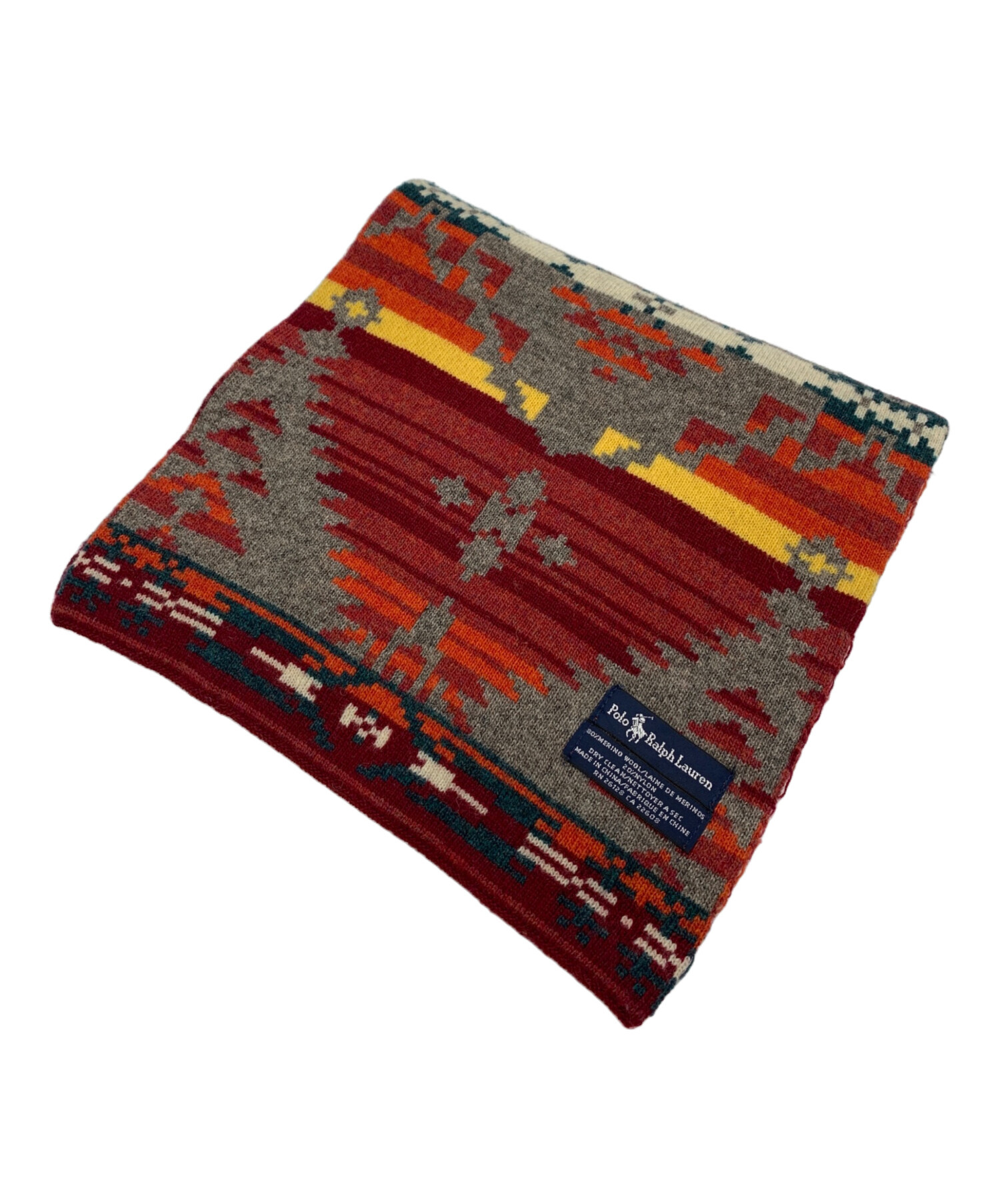 【美品】ラルフローレン　ウールスカーフ　ストール　ネイティブ柄　ビンテージ 中古・古着通販】POLO RALPH LAUREN (ポロ・ラルフローレン
