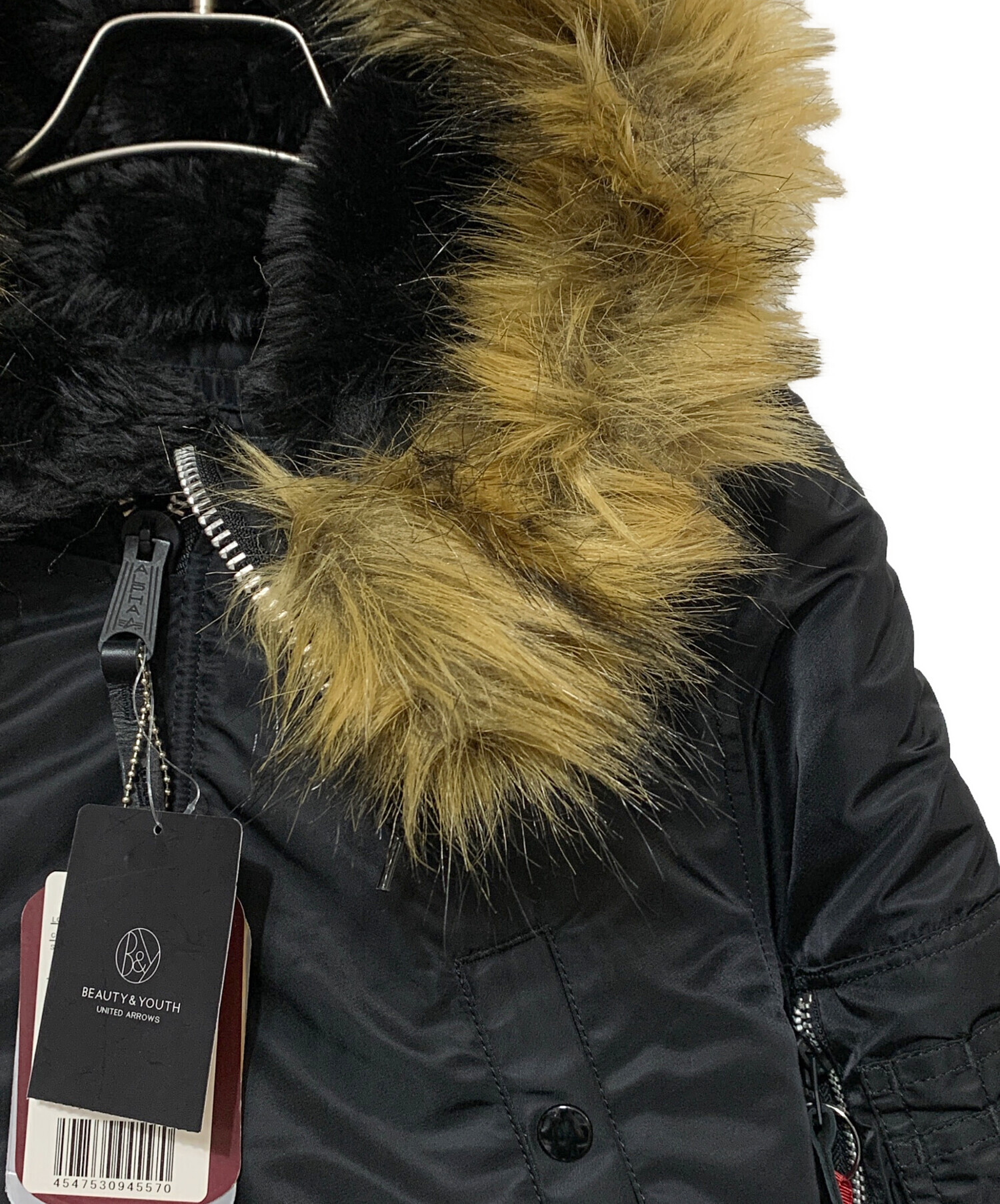 中古・古着通販】ALPHA (アルファ) N-3Bモッズショートコート ブラック