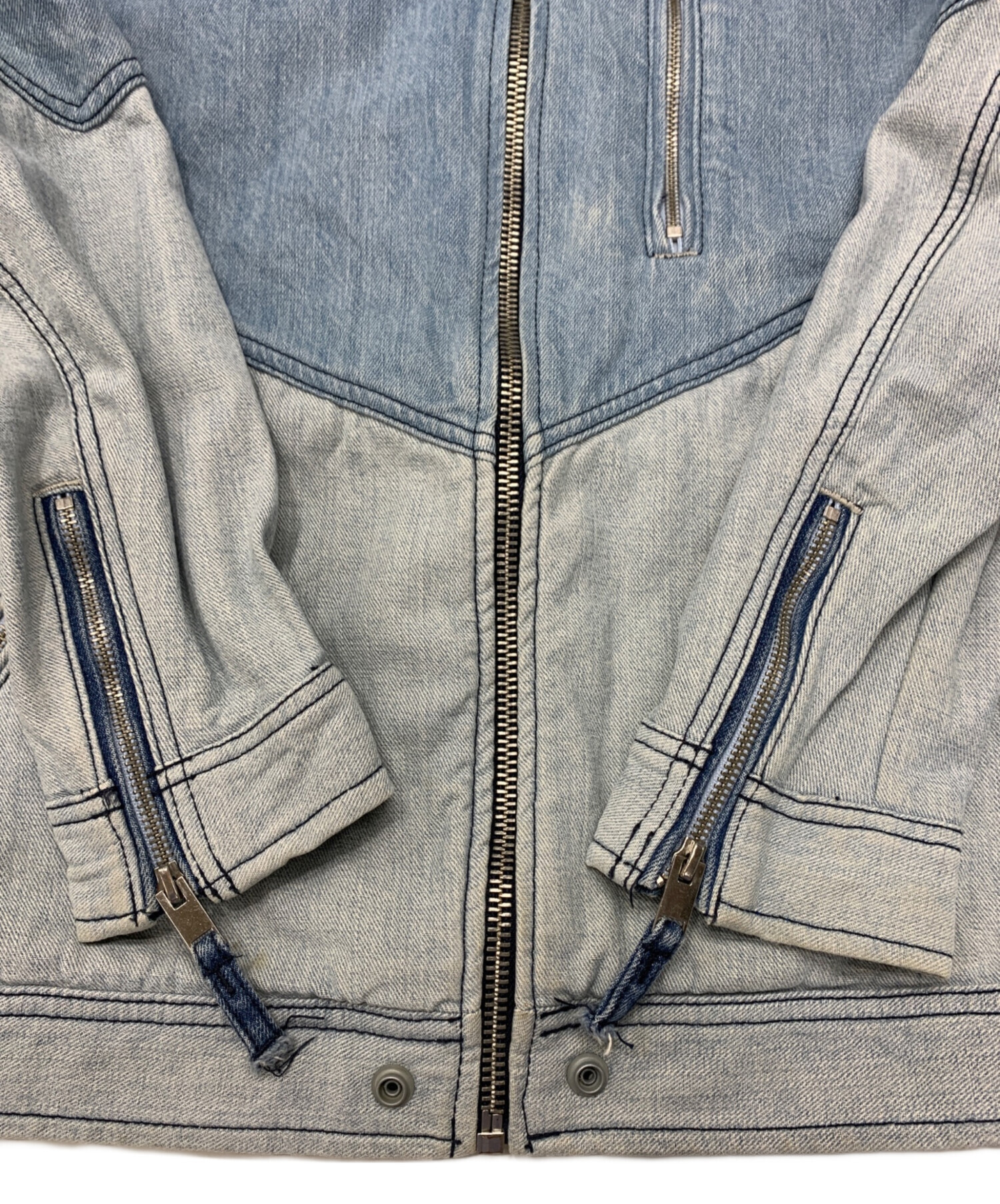 中古・古着通販】DIESEL (ディーゼル) デニム切替ジップパーカー