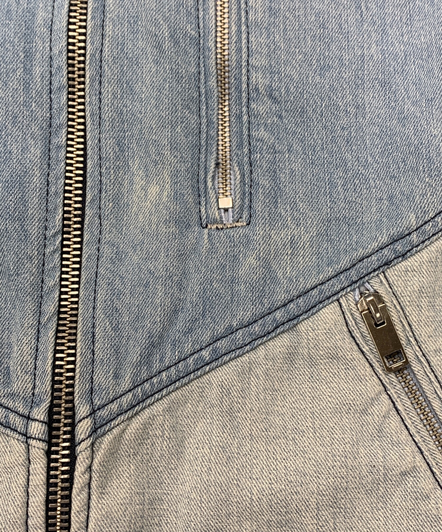 中古・古着通販】DIESEL (ディーゼル) デニム切替ジップパーカー