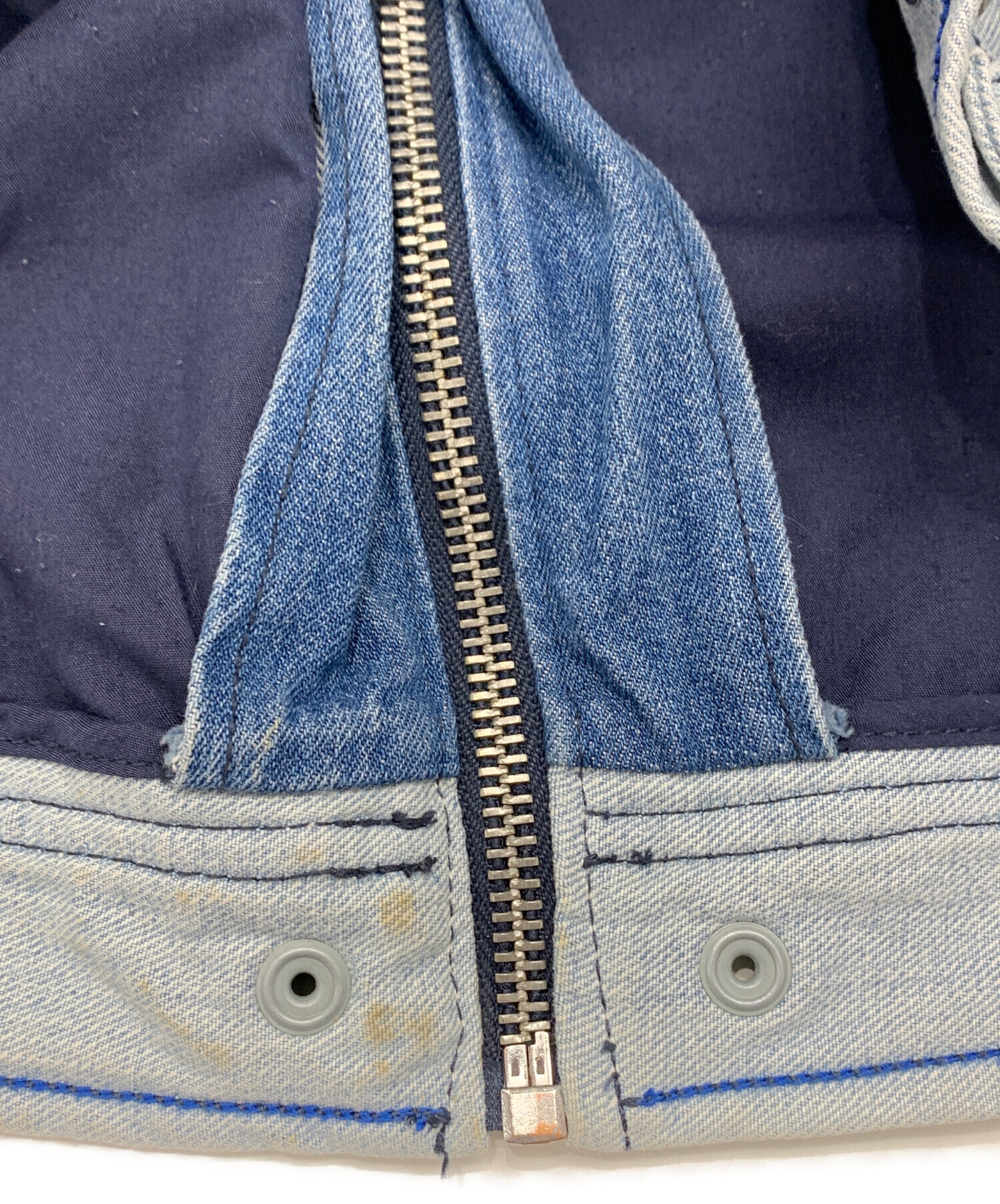 中古・古着通販】DIESEL (ディーゼル) デニム切替ジップパーカー