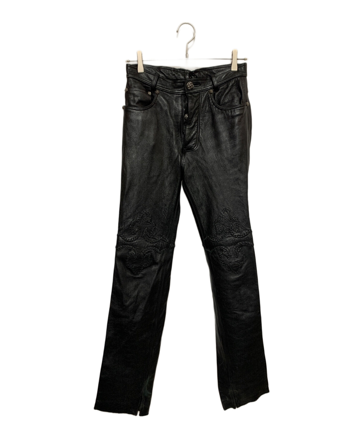 希少 A&G エーアンドジー レザーパンツ 定価30万円程USA製　サイズ30 中古・古着通販】A&G (エーアンドジー) レザーパンツ ブラック サイズ