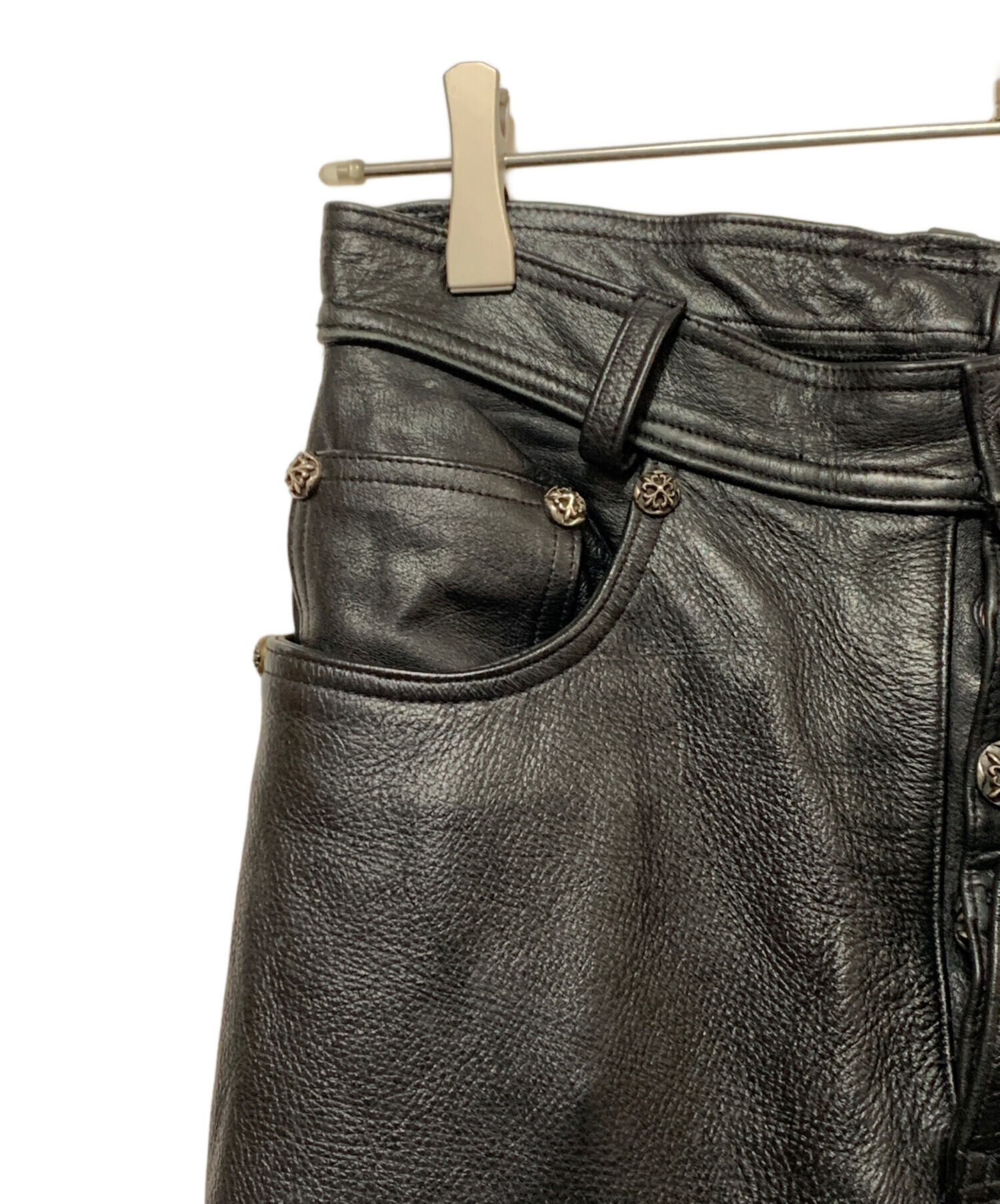 希少 A&G エーアンドジー レザーパンツ 定価30万円程USA製　サイズ30 中古・古着通販】A&G (エーアンドジー) レザーパンツ ブラック サイズ