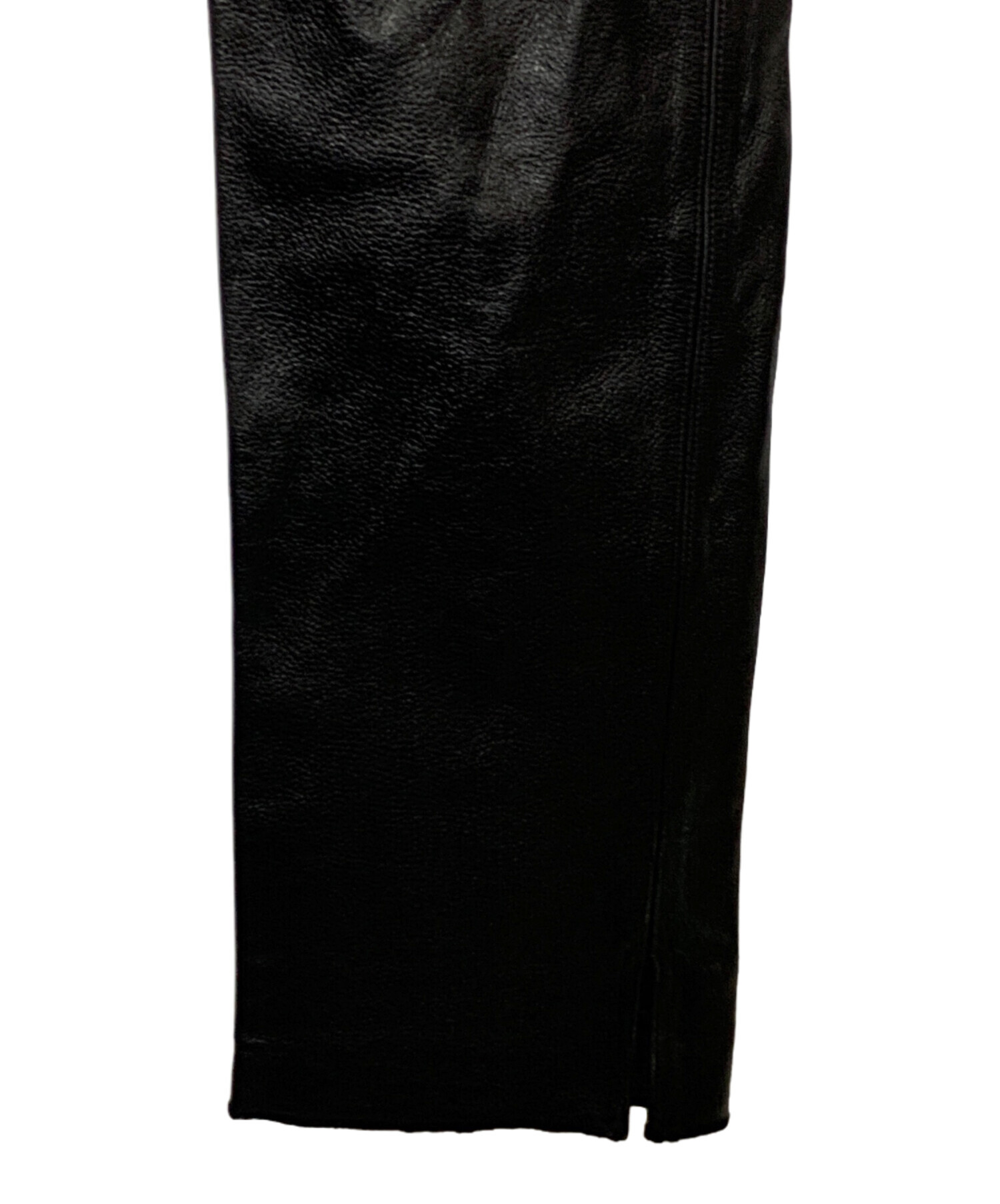 中古・古着通販】A&G (エーアンドジー) レザーパンツ ブラック サイズ