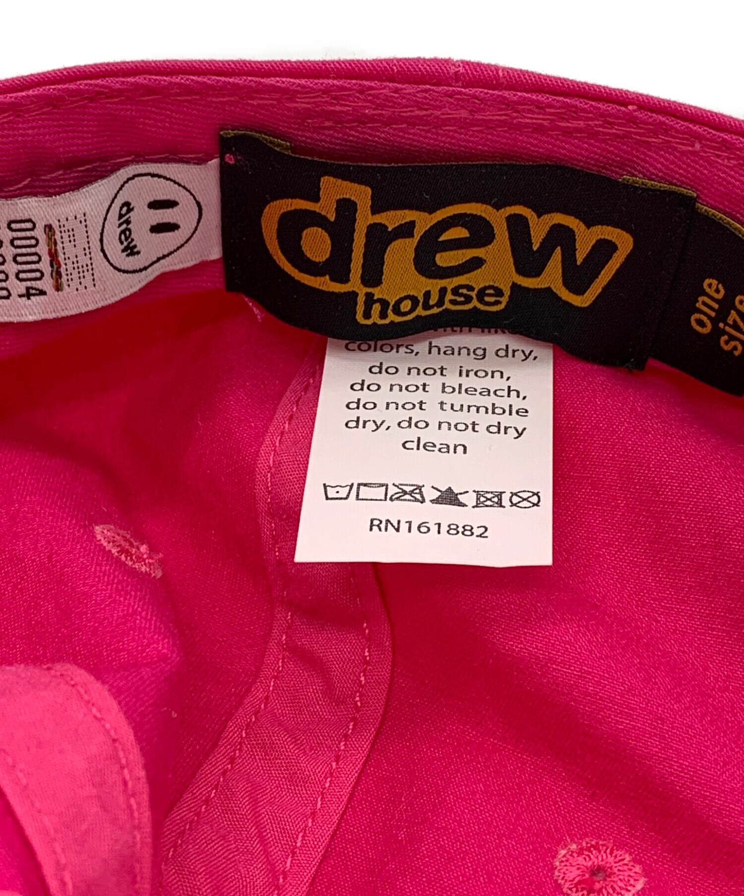 ドリュー ハウス drew house ロゴ入りバケットハット 赤 中古・古着通販】Drew House (ドリューハウス) キャップ ショッキング