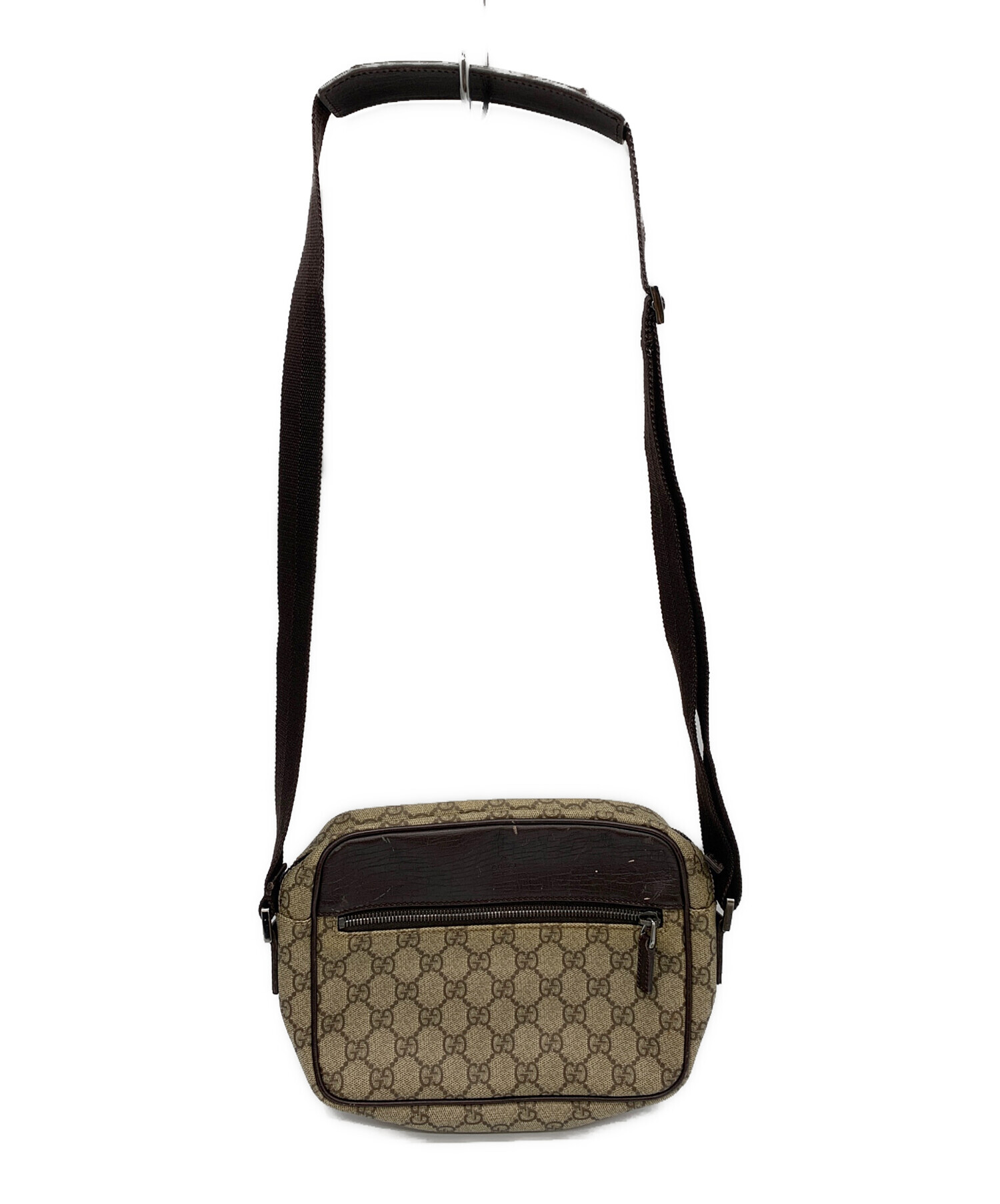 GUCCI グッチ　お値下げ！ショルダーバッグ ベージュ ブラウン　used美品 中古・古着通販】GUCCI (グッチ) ショルダーバッグ ブラウン｜ブランド