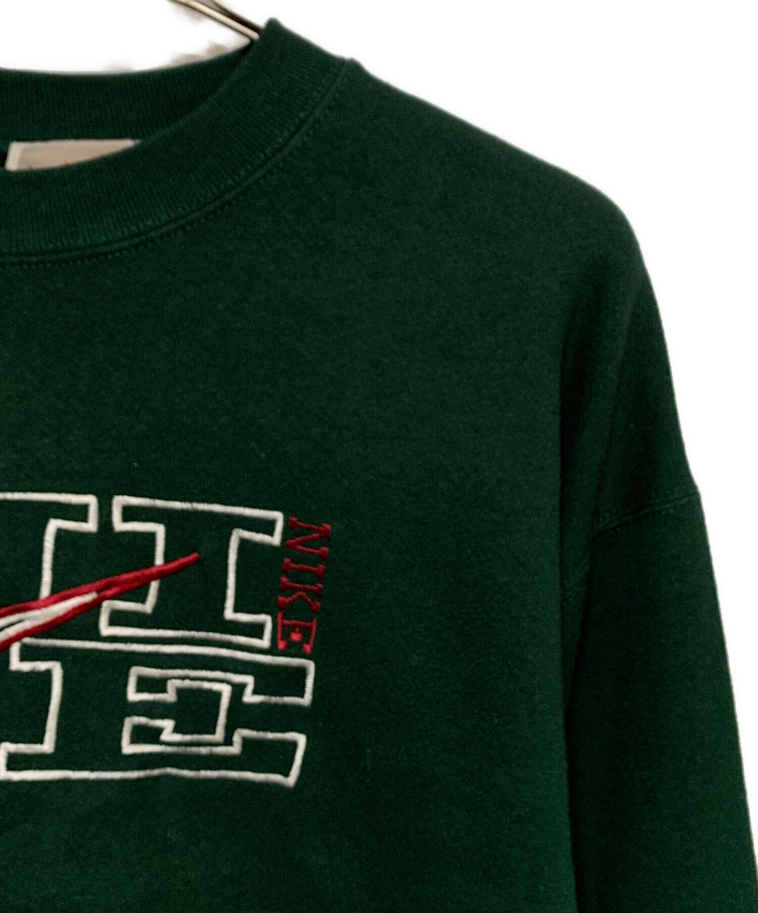 NIKE 90s スウェット トレーナー 刺繍ロゴ フレイム グリーン L 中古・古着通販】NIKE (ナイキ) FRUIT OF THE LOOM (フルーツオブザ