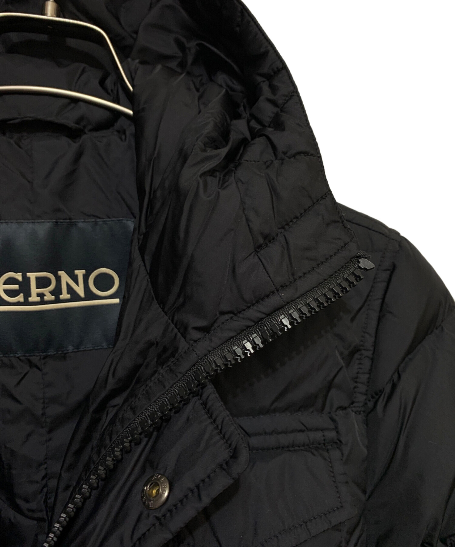 中古・古着通販】HERNO (ヘルノ) ダウンコート ブラック サイズ:46