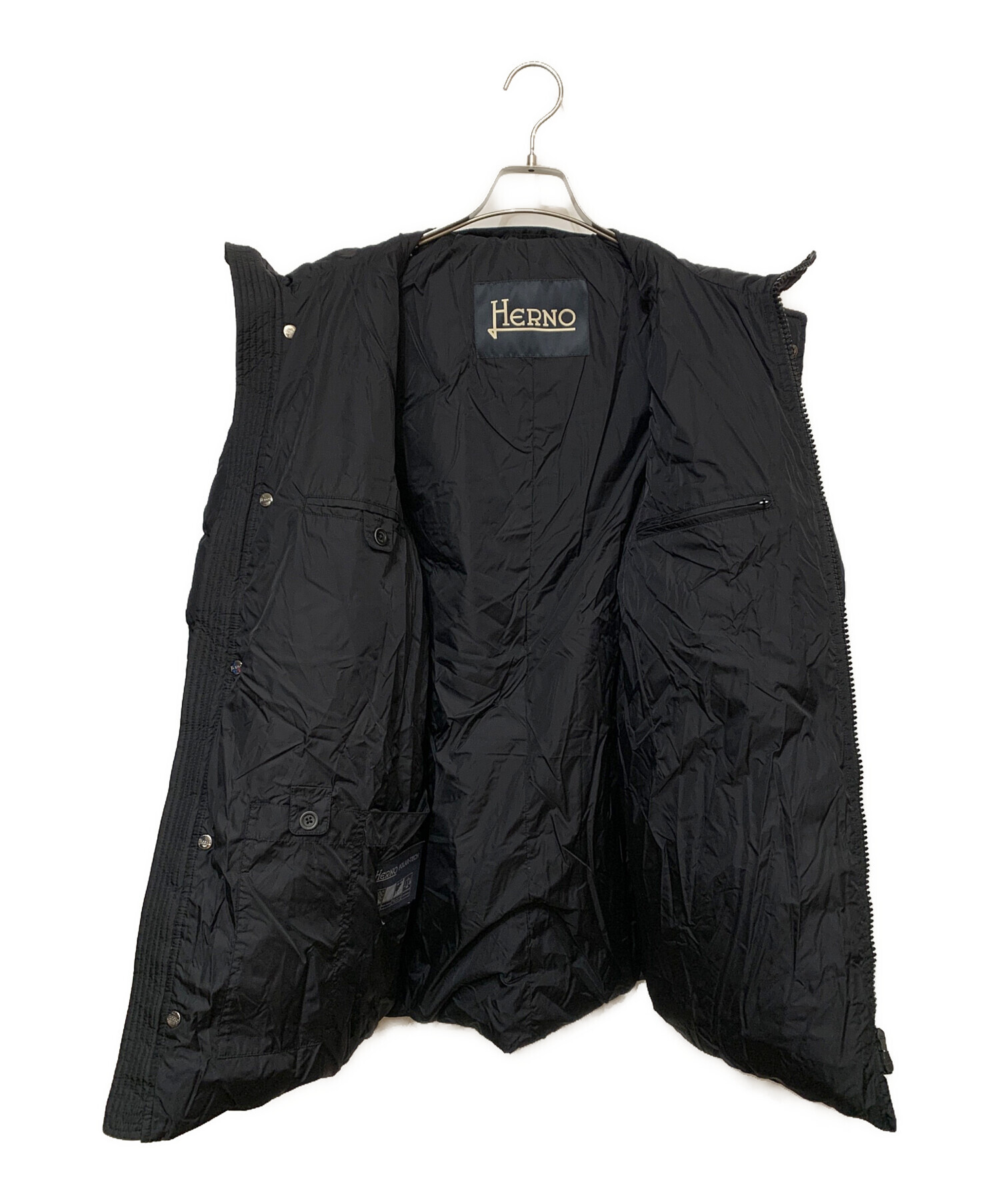 中古・古着通販】HERNO (ヘルノ) ダウンコート ブラック サイズ:46