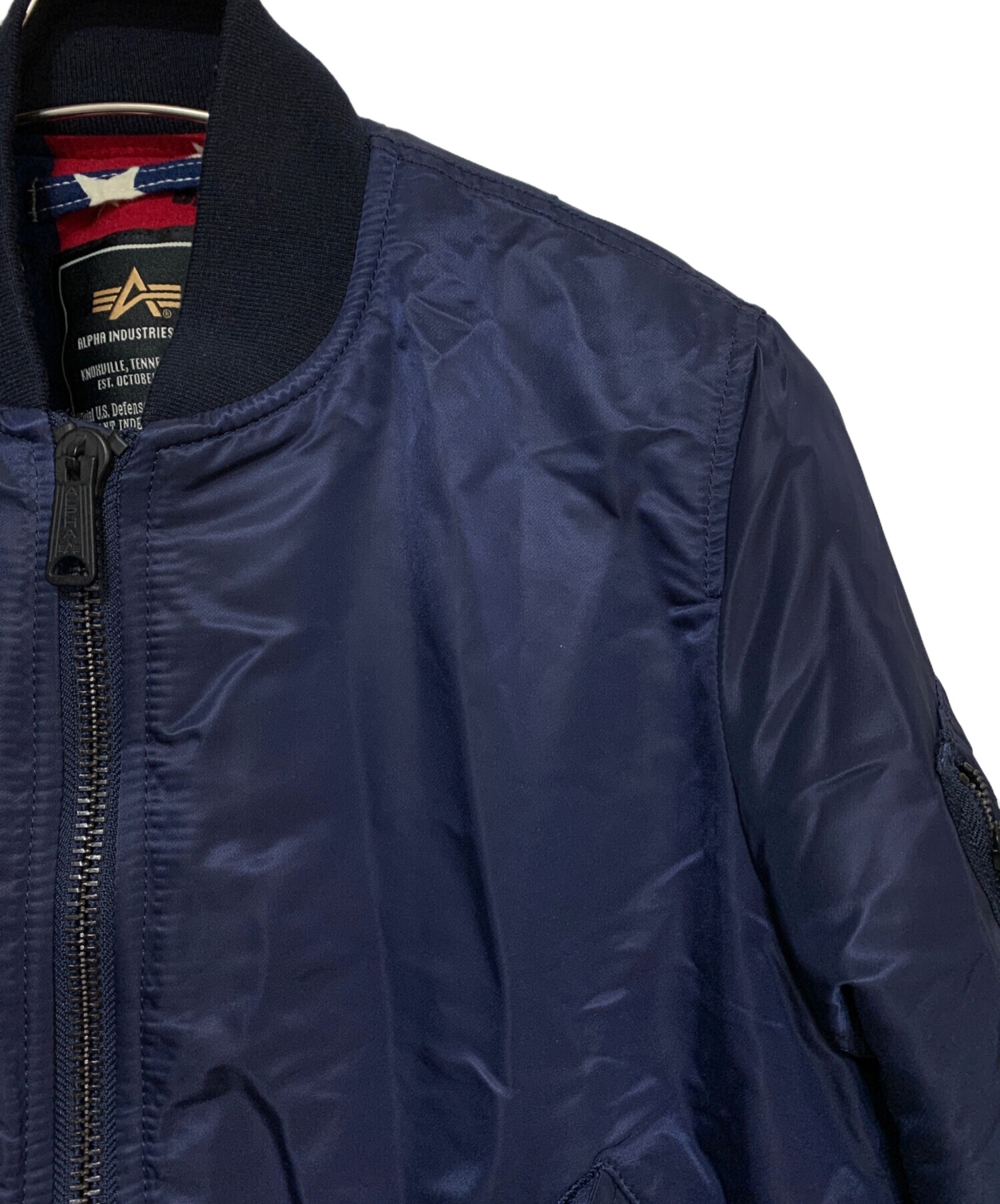 新品タグ付 ALPHA INDUSTRIES MA-1 ジャケット M ネイビー 中古・古着通販】ALPHA (アルファ) TMT (ティーエムティー) MA-1