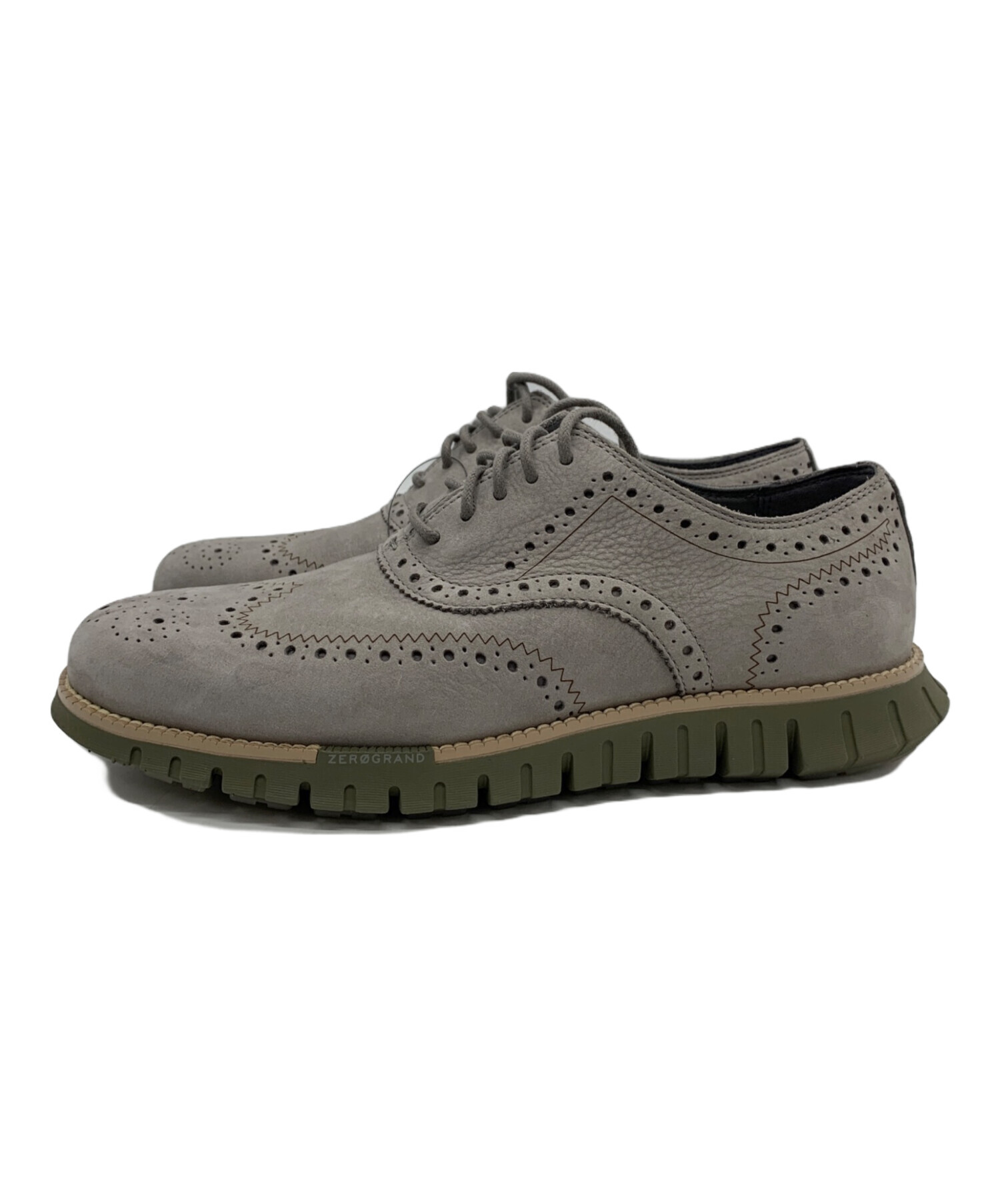 ☆極美品☆COLE HAAN ウィングチップ ゴルフシューズ グレー8B 中古・古着通販】COLE HAAN (コールハーン) ゼログランド リマスタード