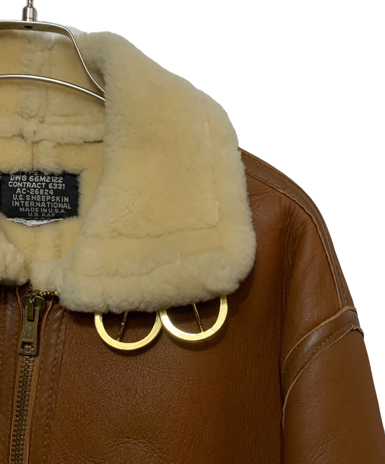 US SHEEPSKIN ムートン　コート　ジャケット　ブラウン 中古・古着通販】US SHEEPSKIN (USシープスキン) B-3ムートン