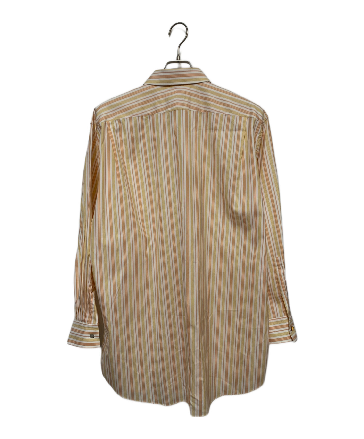 中古・古着通販】HERMES (エルメス) ストライプシャツ オレンジ サイズ
