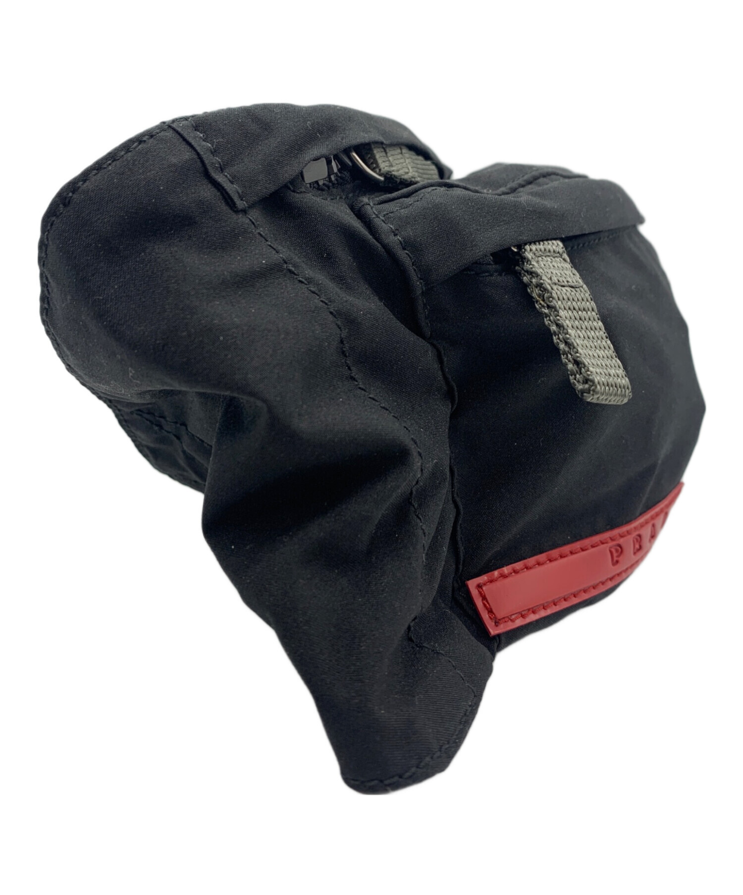 中古・古着通販】PRADA (プラダ) ナイロンウエストポーチ ブラック