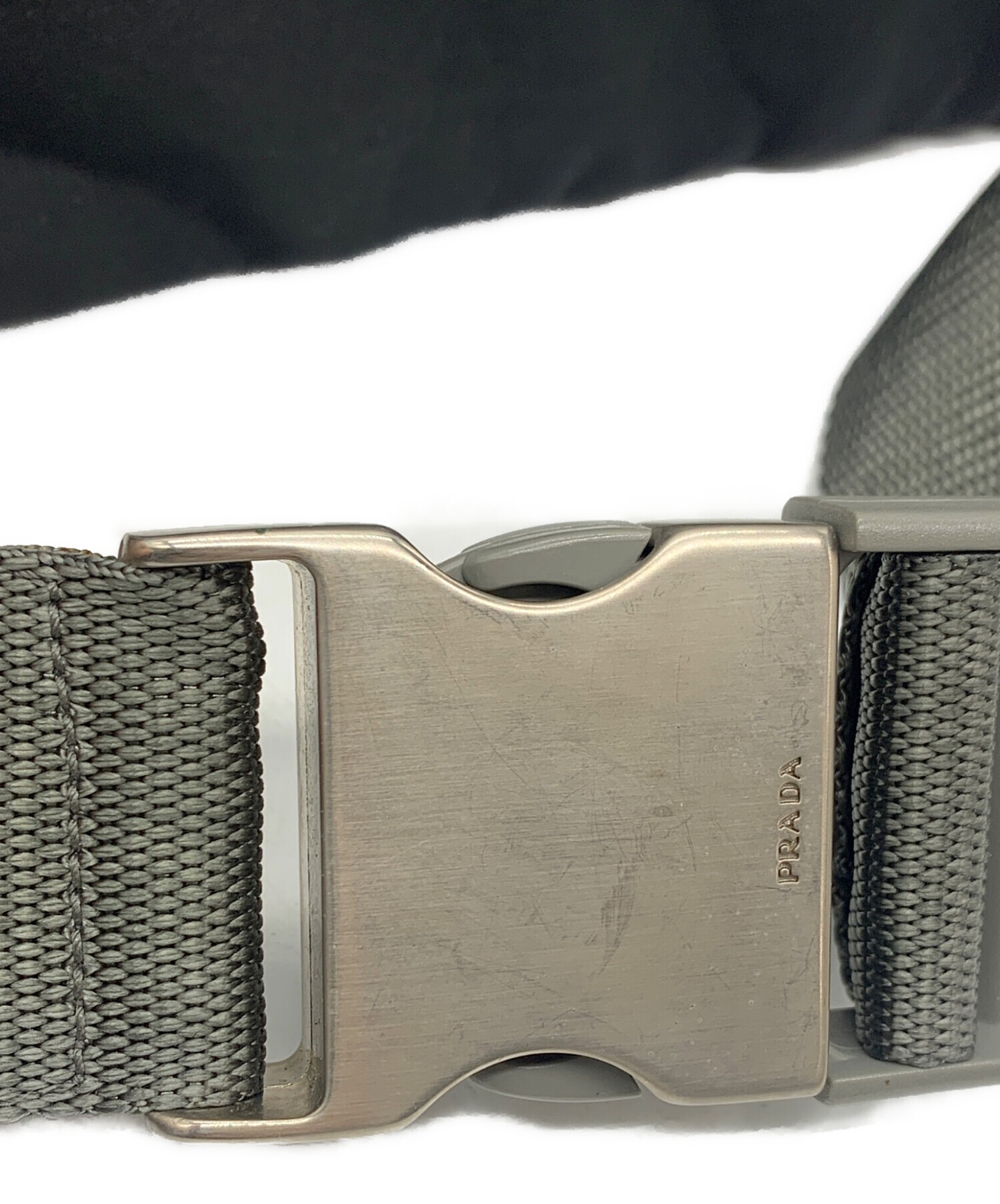 中古・古着通販】PRADA (プラダ) ナイロンウエストポーチ ブラック