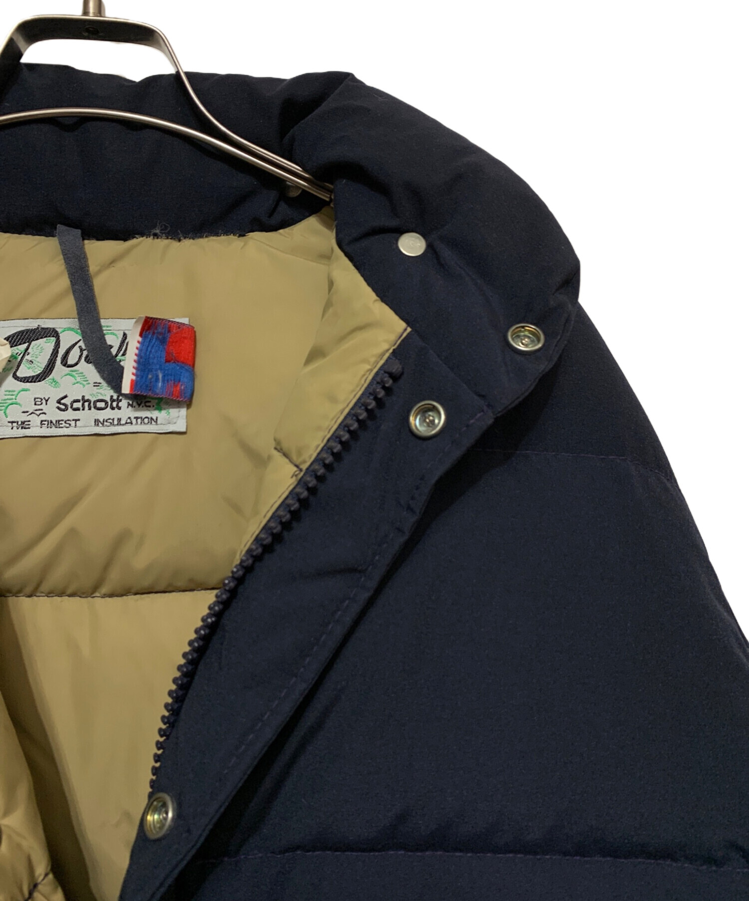 中古・古着通販】Schott (ショット) ダウンジャケット ネイビー サイズ