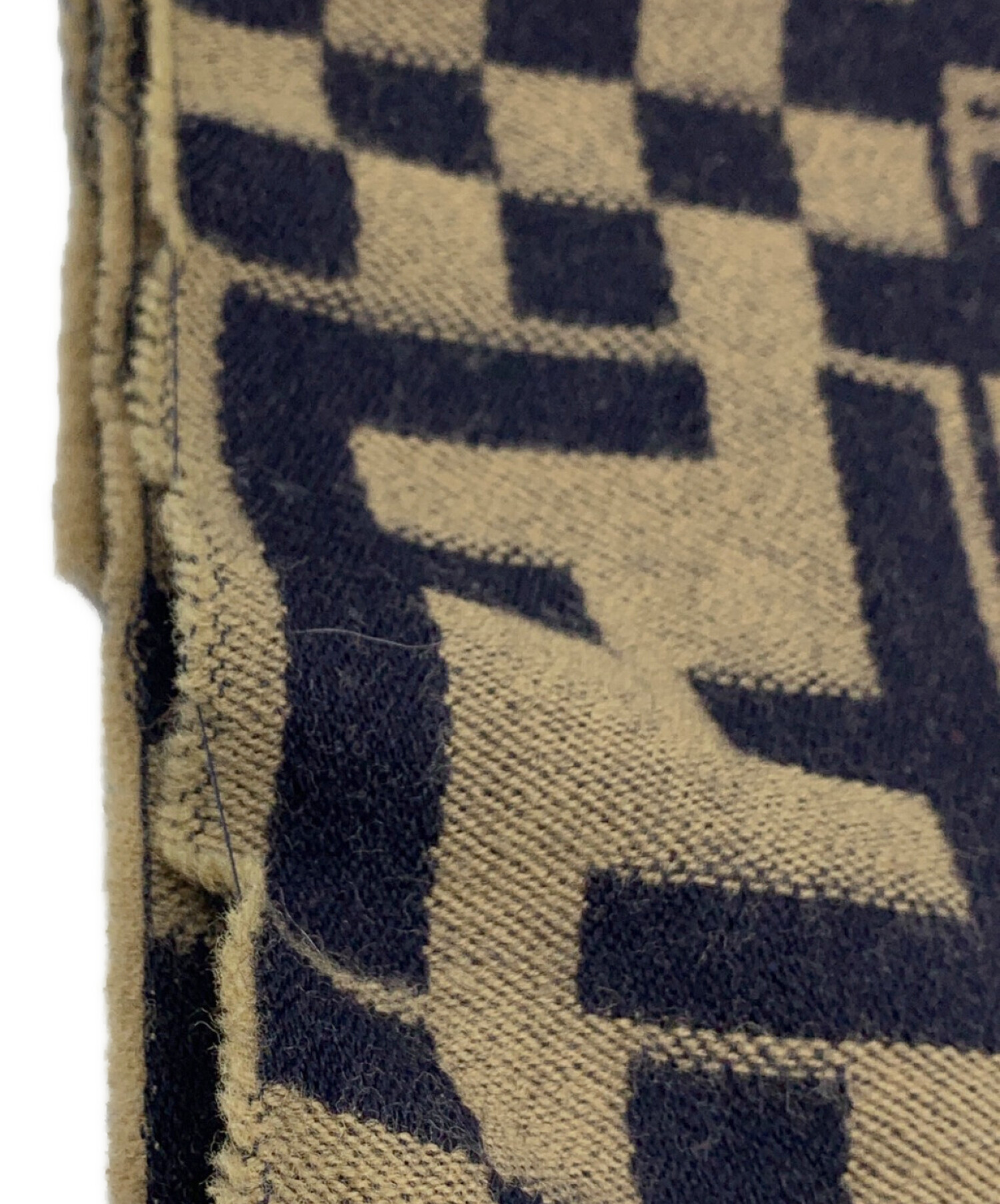 中古・古着通販】FENDI (フェンディ) ズッカ柄ウールマフラー ベージュ