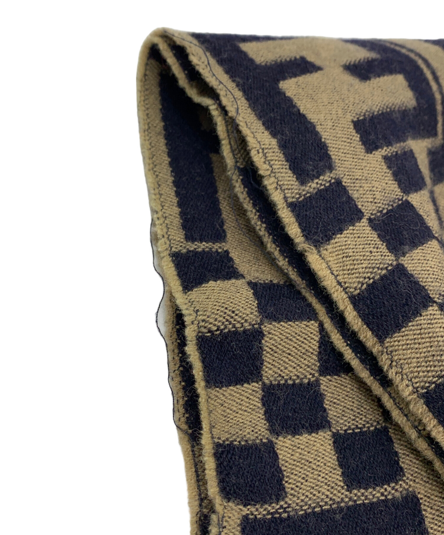 中古・古着通販】FENDI (フェンディ) ズッカ柄ウールマフラー ベージュ