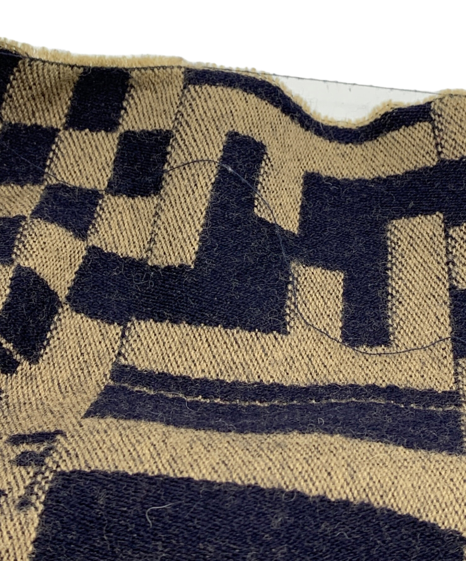 中古・古着通販】FENDI (フェンディ) ズッカ柄ウールマフラー ベージュ