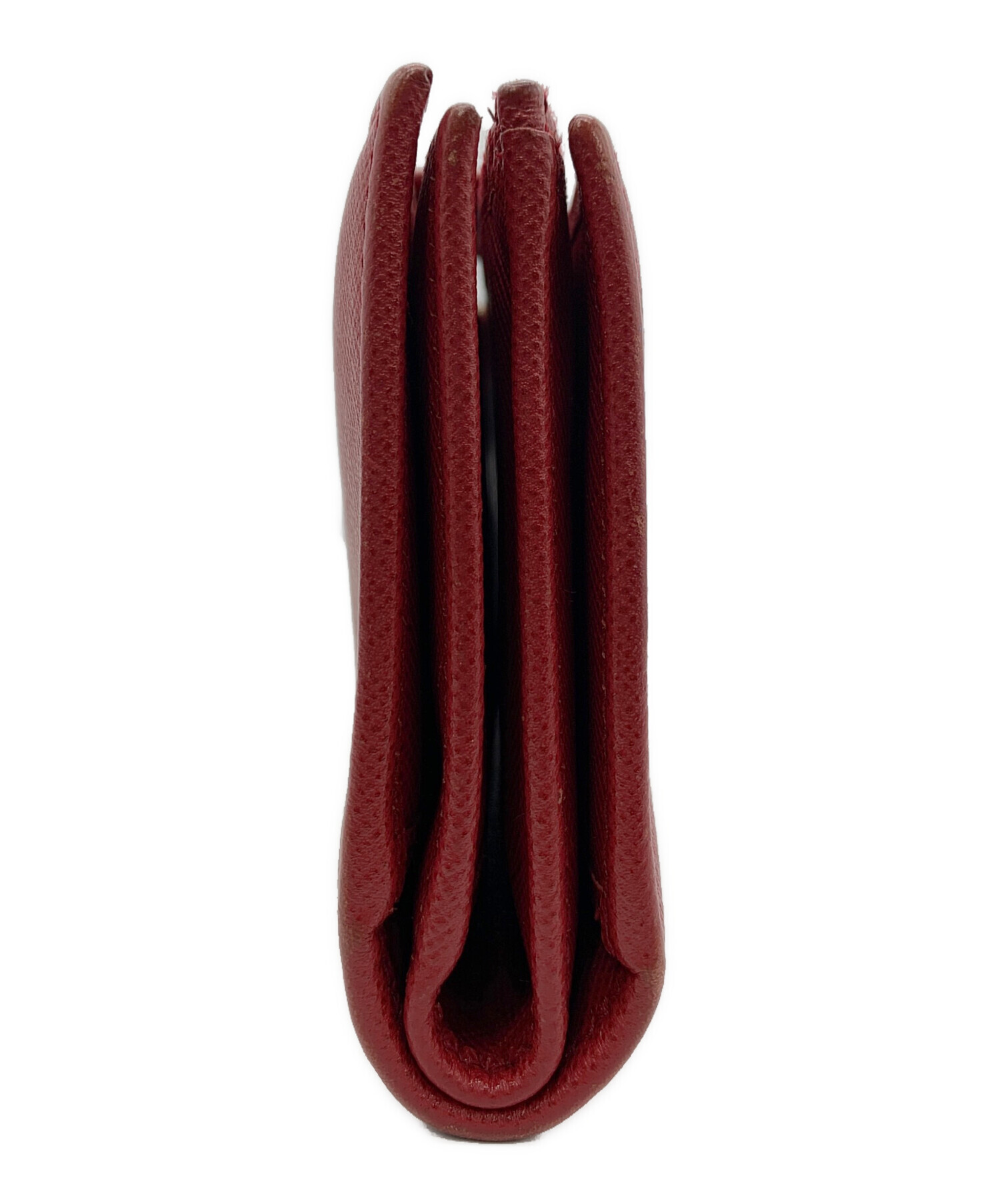 中古・古着通販】PRADA (プラダ) サフィアーノ 2つ折り長財布 レッド