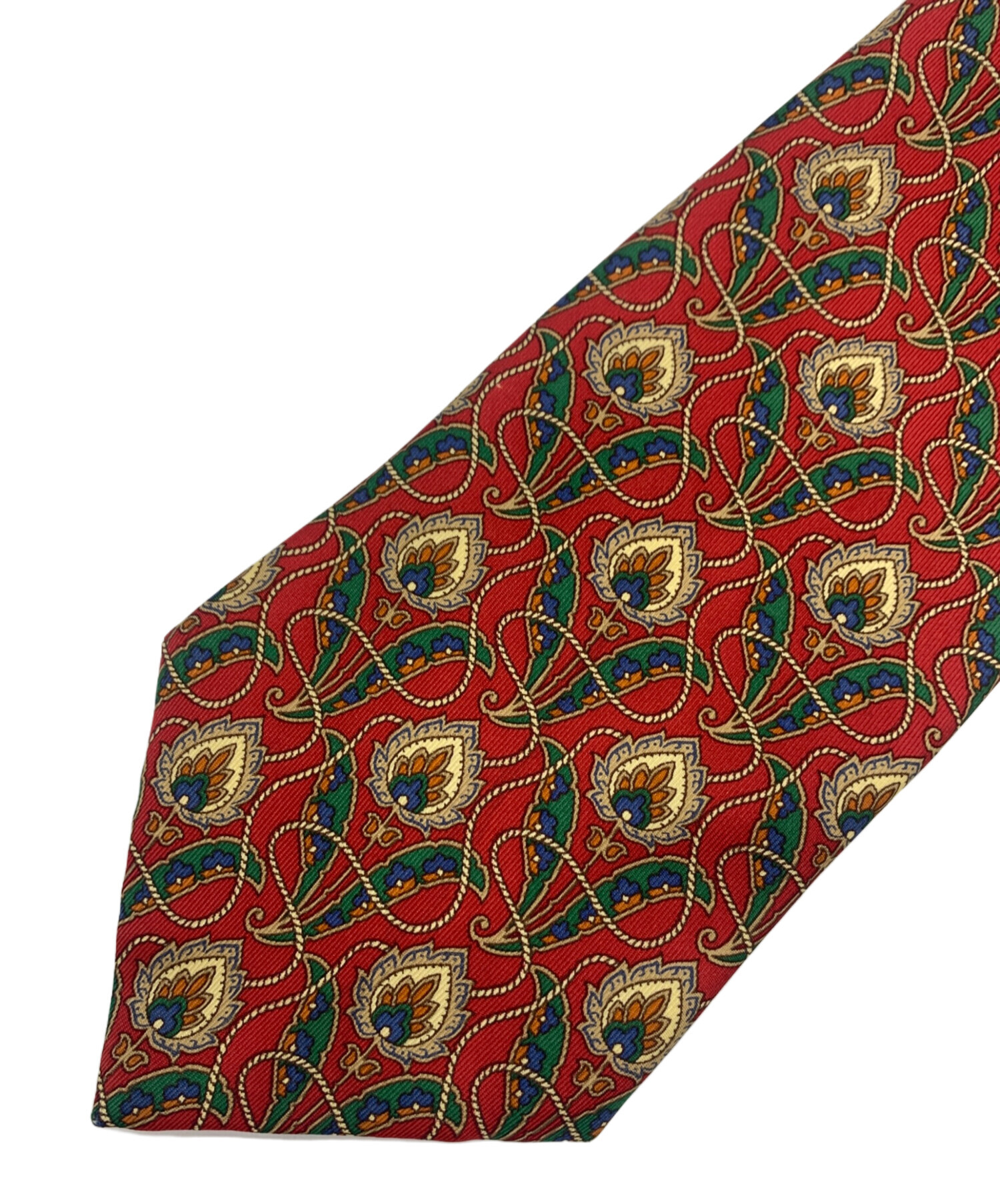 ◆美品◆ Burberry ネクタイ 騎士模様 赤色 カジュアル イタリア製 BURBERRY バーバリー 90s オールド ヴィンテージ ネクタイ