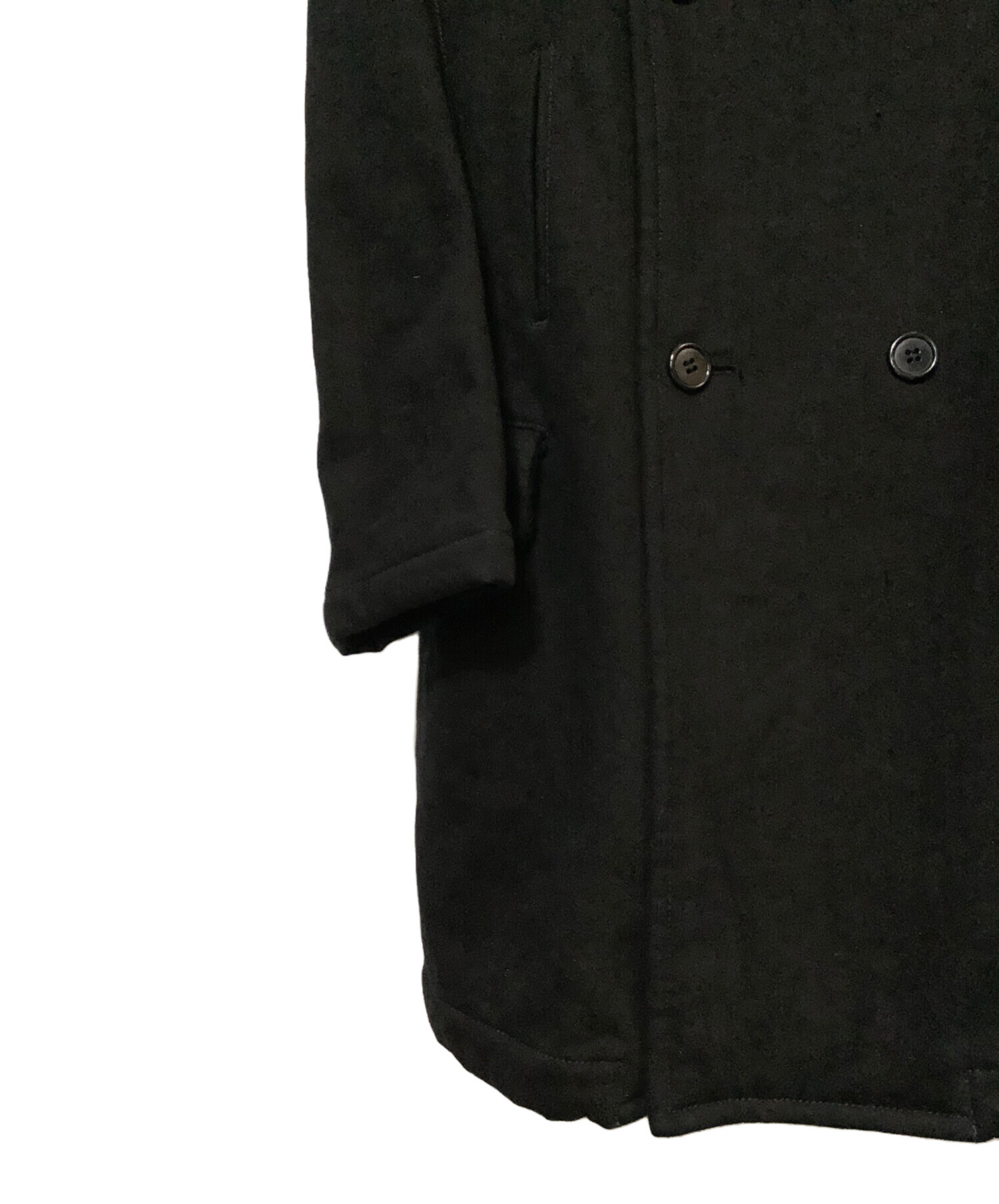 中古・古着通販】Y's (ワイズ) スタンドカラーコート ブラック サイズ