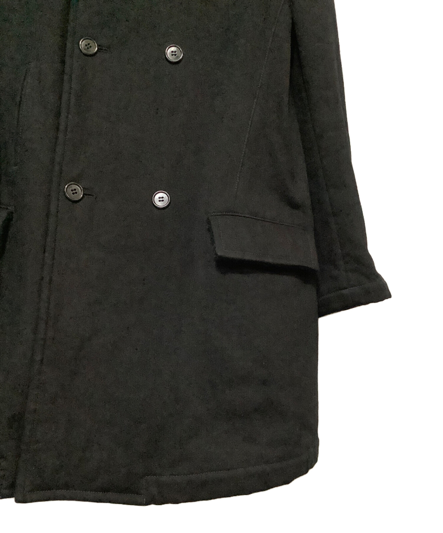 中古・古着通販】Y's (ワイズ) スタンドカラーコート ブラック サイズ