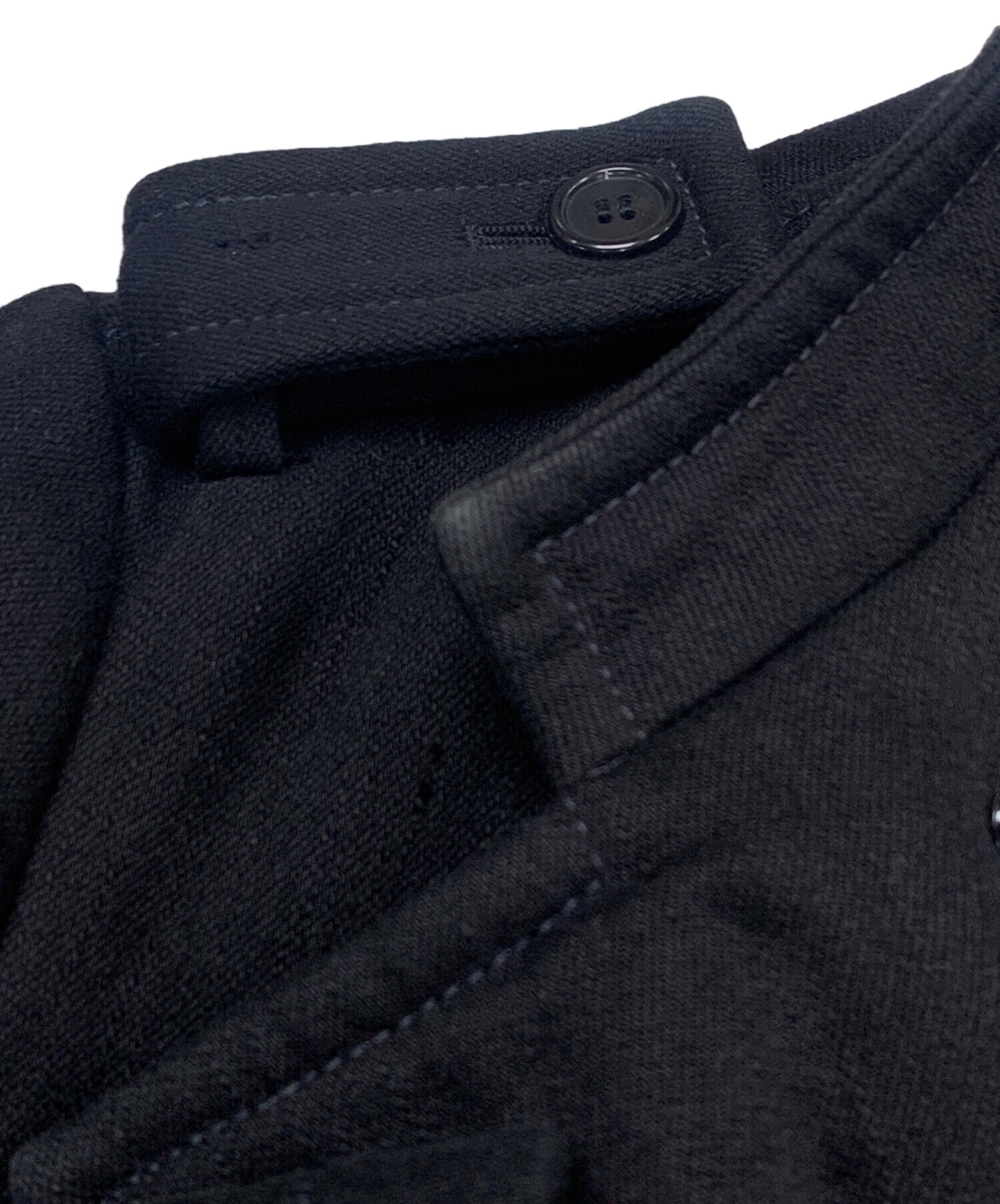 中古・古着通販】Y's (ワイズ) スタンドカラーコート ブラック サイズ