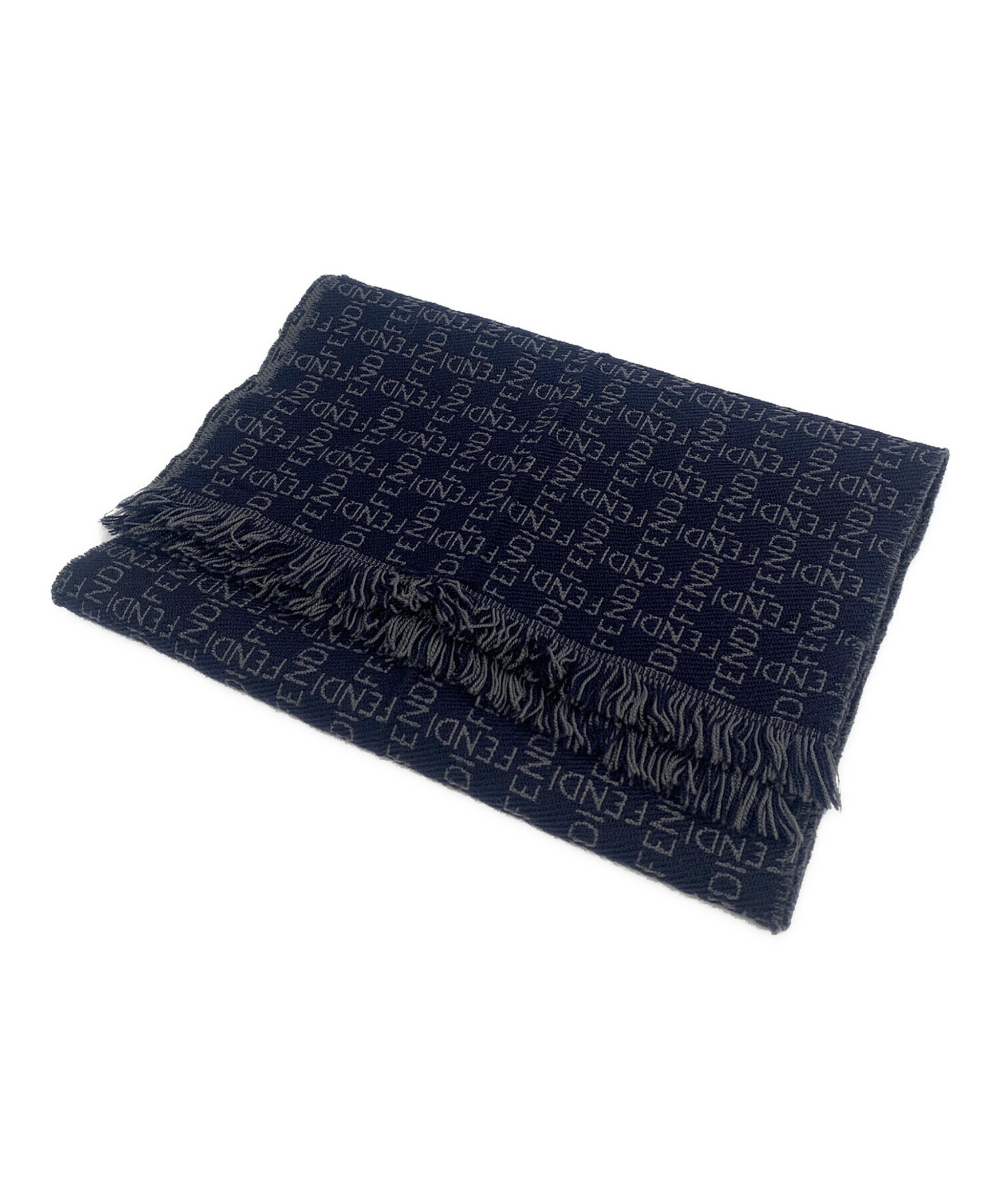 中古・古着通販】FENDI (フェンディ) マフラー ネイビー｜ブランド