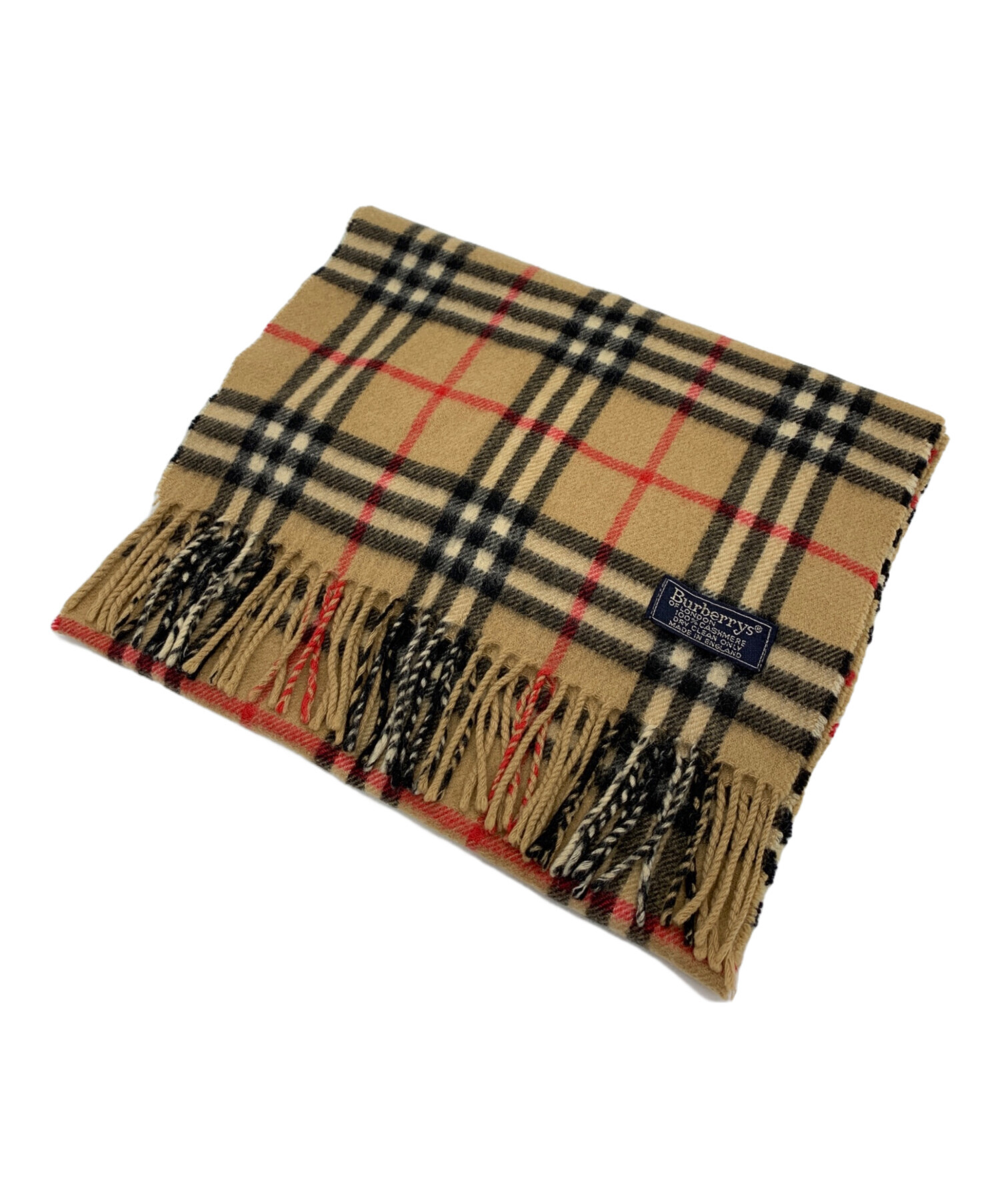 新品未使用　バーバリーズ　カシミヤマフラー　ブラウン 中古・古着通販】Burberry's (バーバリーズ) カシミアマフラー