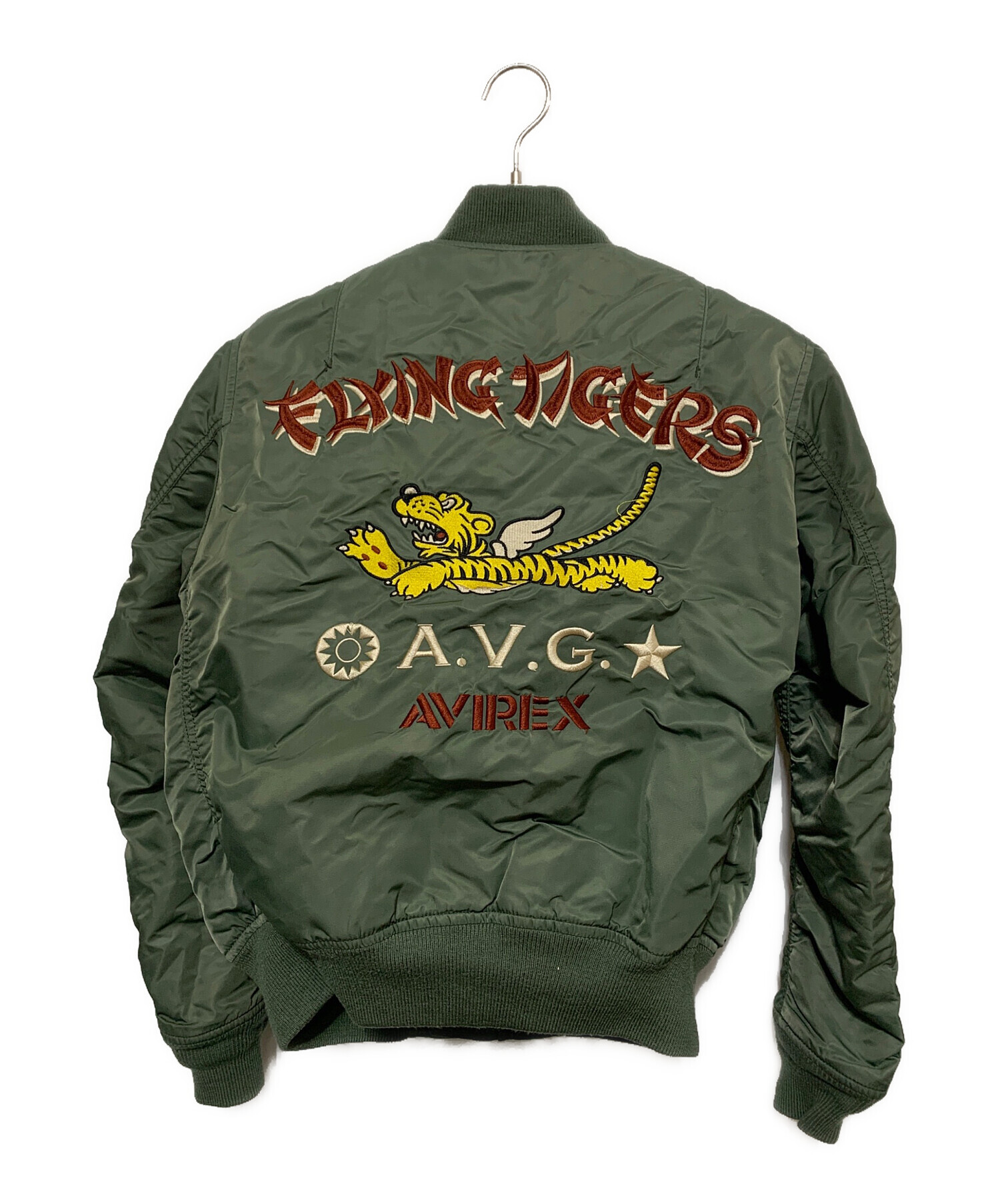 【古着】AVIREX MA-1 ジャケット 中古・古着通販】AVIREX (アヴィレックス) MA-1ジャケット グリーン
