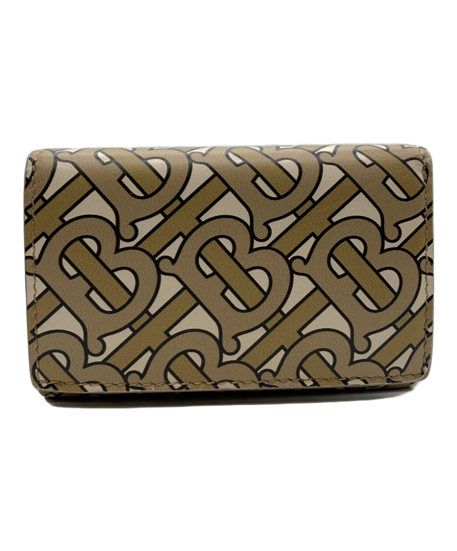 BURBERRY 三つ折財布 バーバリー 現行 モノグラム 財布 イタリア製 BURBERRY 三つ折財布 バーバリー 現行 モノグラム 財布 イタリア製