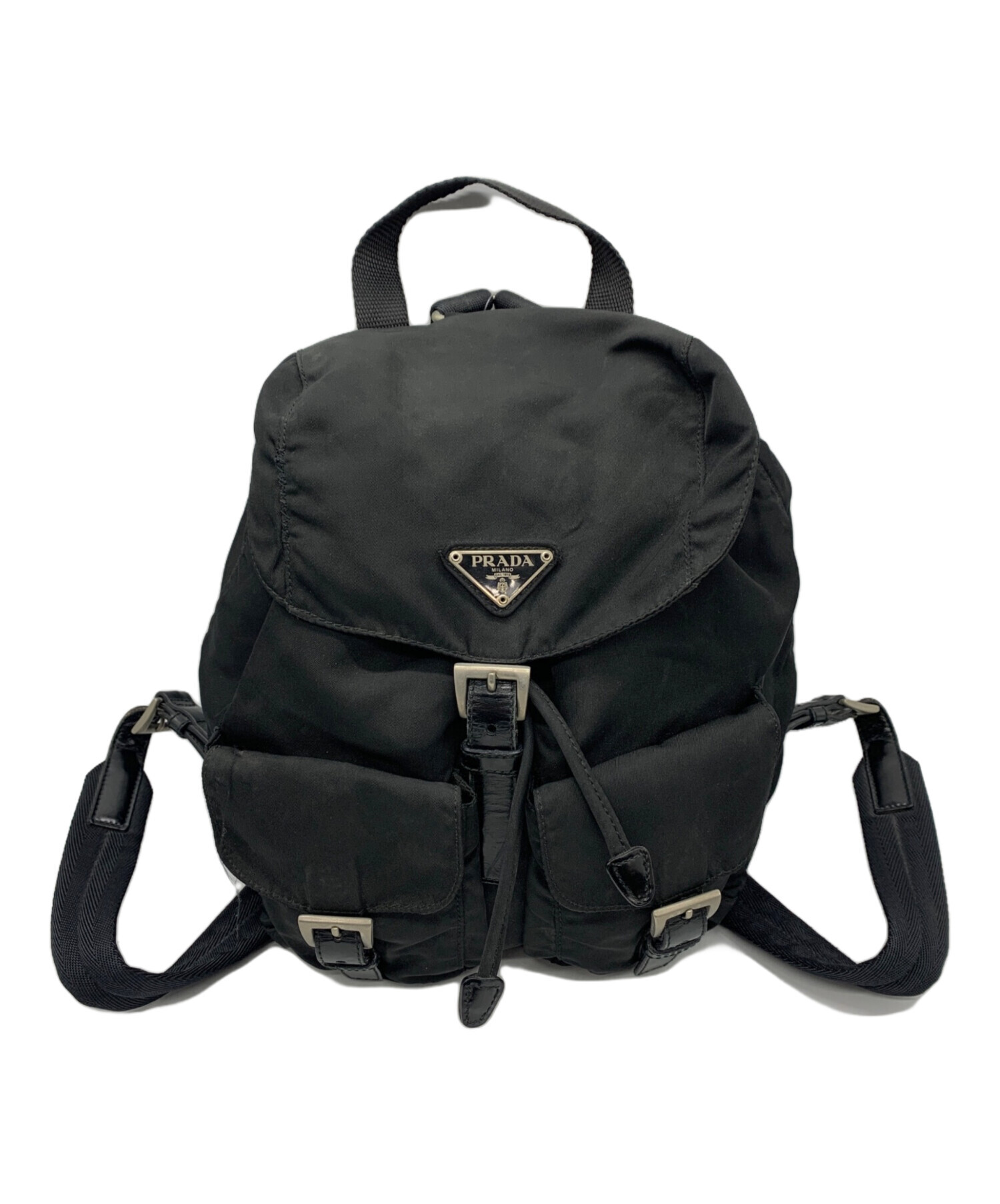 中古・古着通販】PRADA (プラダ) テスートナイロンリュック ブラック