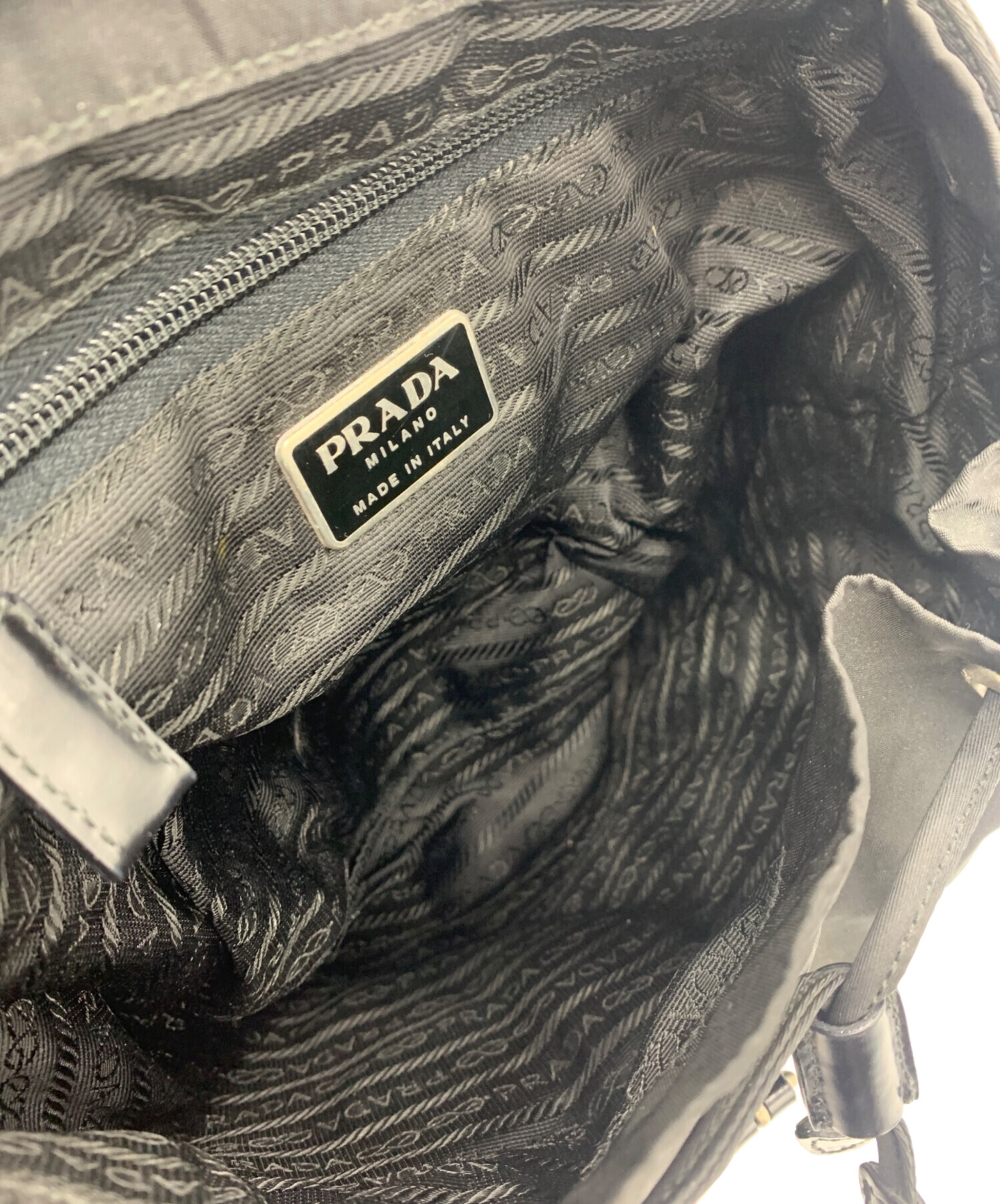 中古・古着通販】PRADA (プラダ) テスートナイロンリュック ブラック