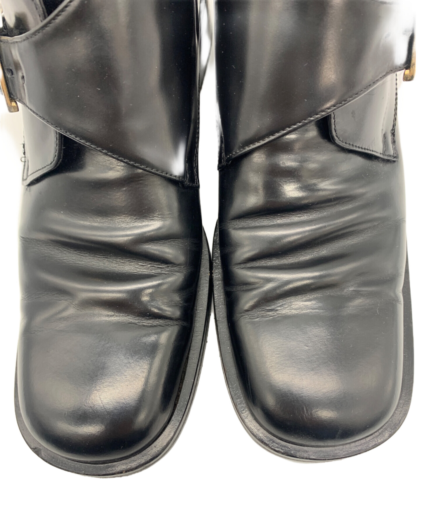 中古・古着通販】GUCCI (グッチ) モンクストラップシューズ ブラック