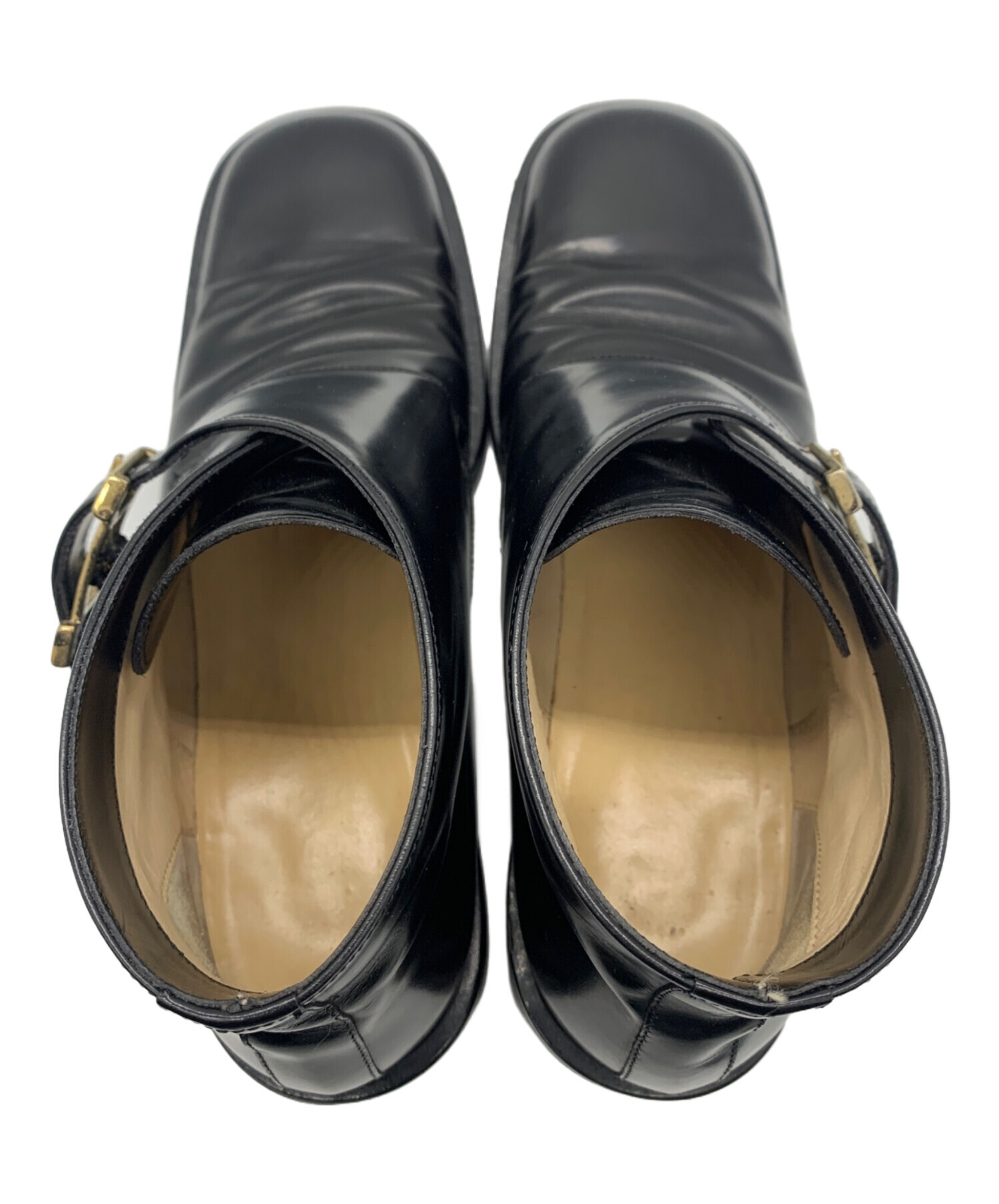 中古・古着通販】GUCCI (グッチ) モンクストラップシューズ ブラック 