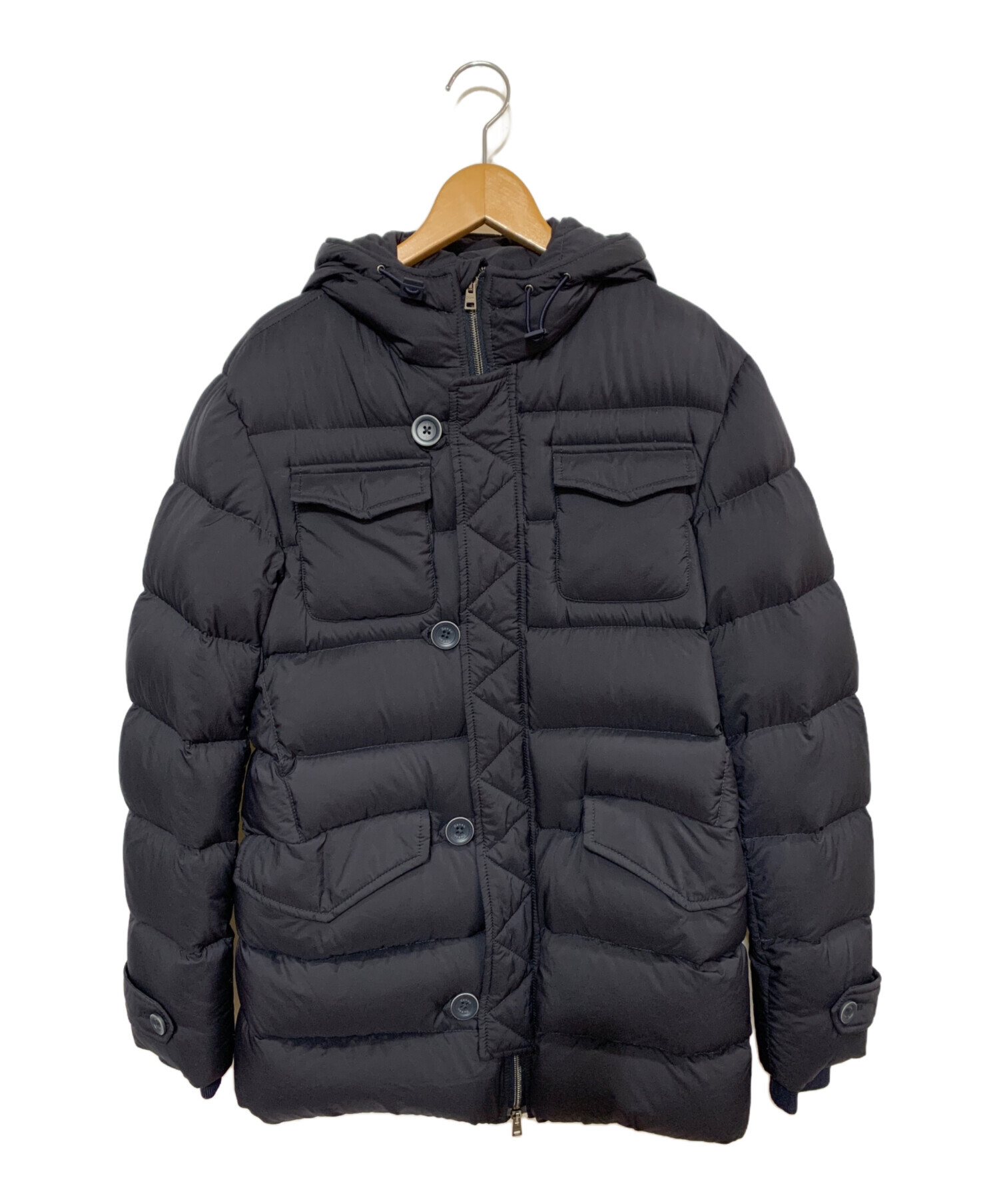 つーやん　ヘルノ 中古・古着通販】HERNO (ヘルノ) ダウンジャケット ネイビー サイズ:46