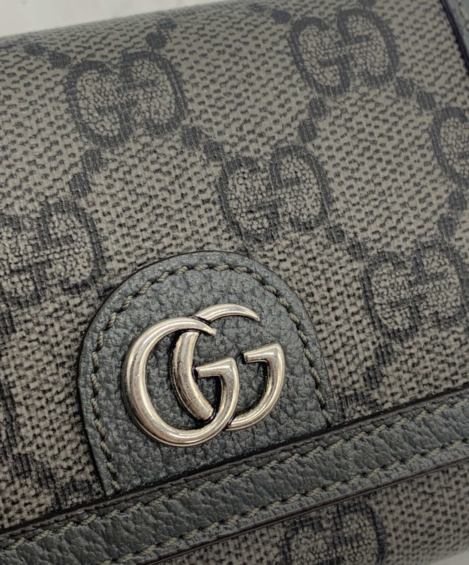 GUCCI グッチ オフィディア ケース L字ファスナー シェリーライン 中古・古着通販】GUCCI (グッチ) オフィディアライン カードケース
