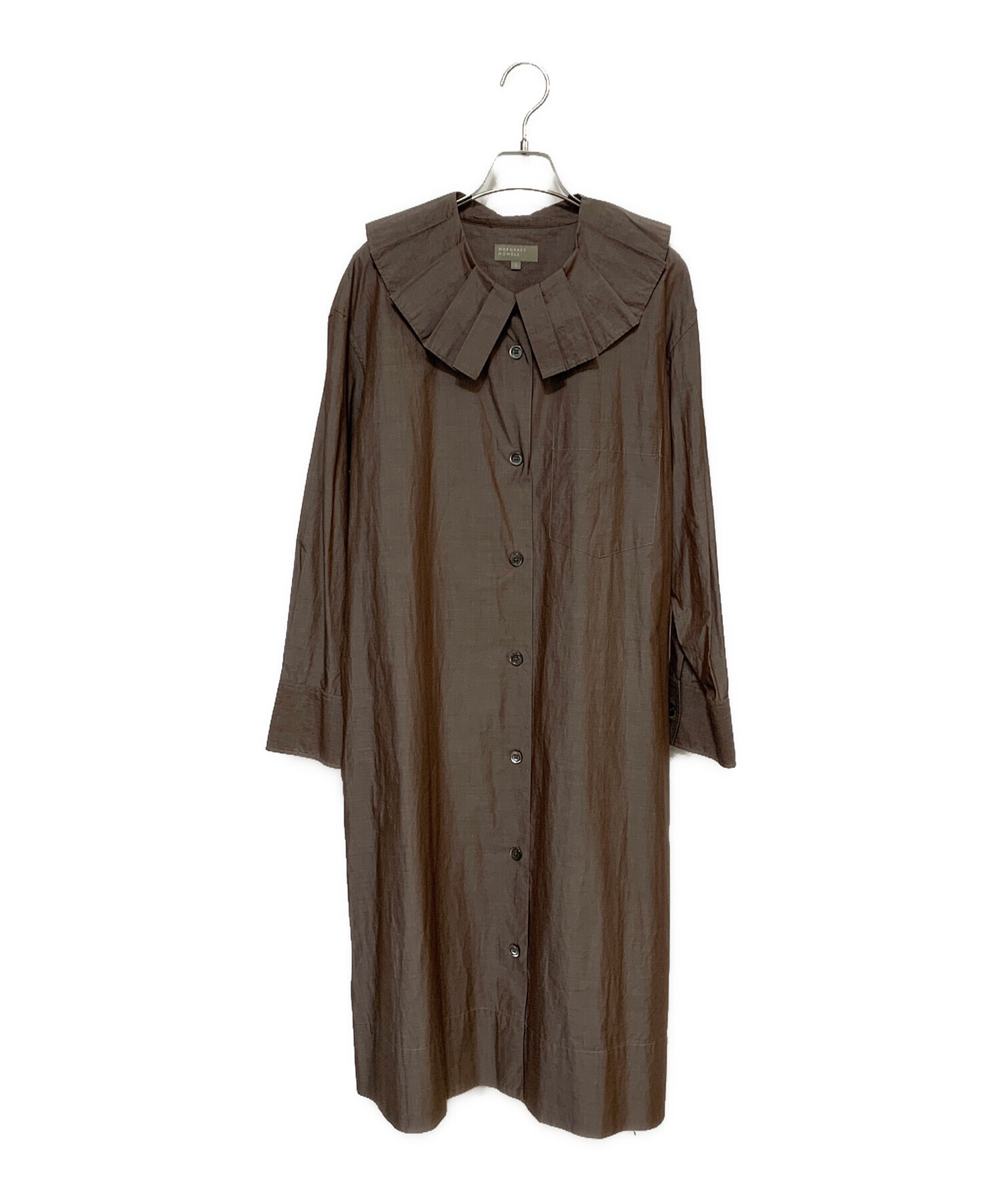 ★新品★タグ付き★MARGARET HOWELL★フランネルワンピース★ 中古・古着通販】MARGARET HOWELL (マーガレットハウエル) フリル