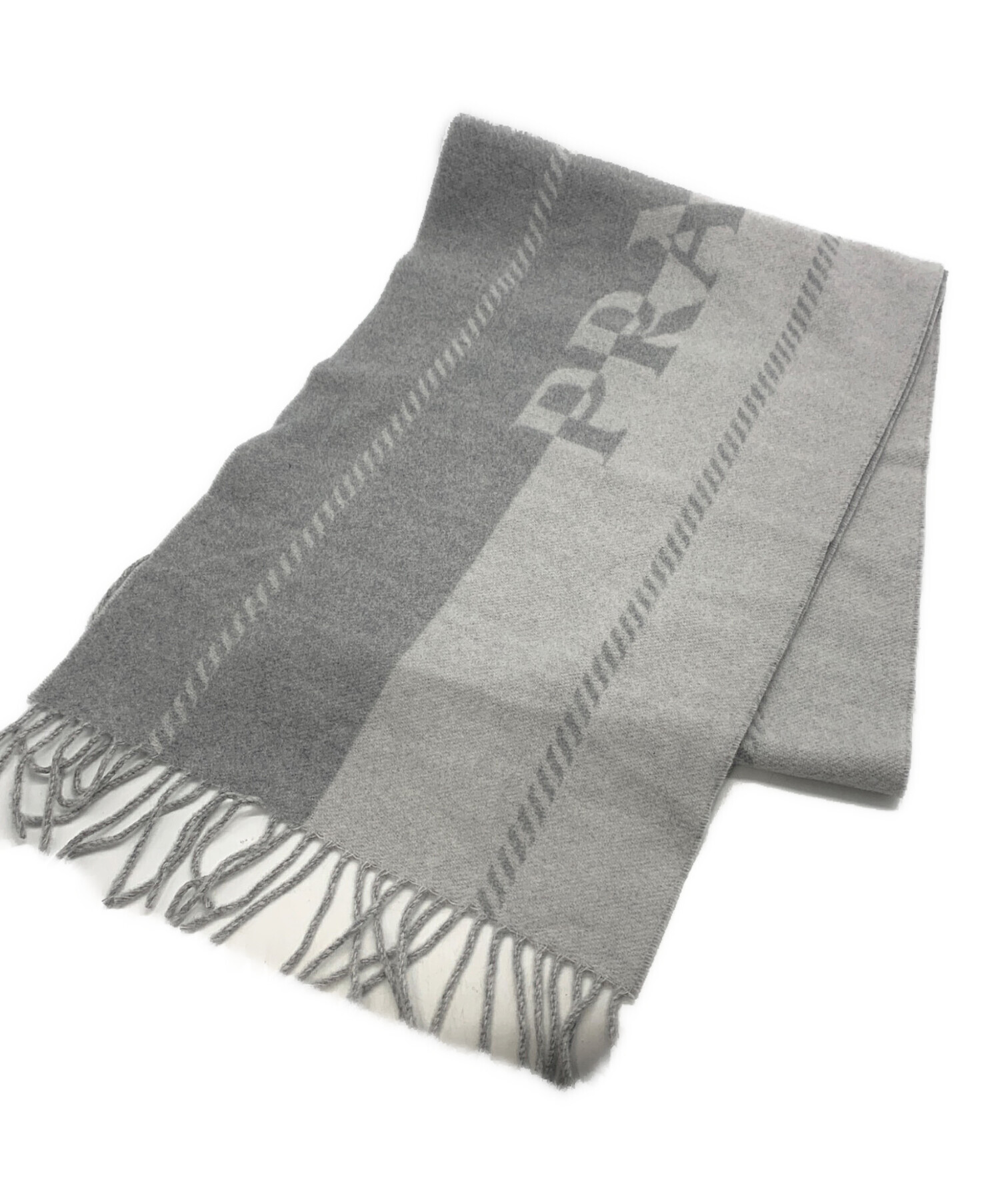 中古・古着通販】PRADA (プラダ) ウールマフラー グレー｜ブランド