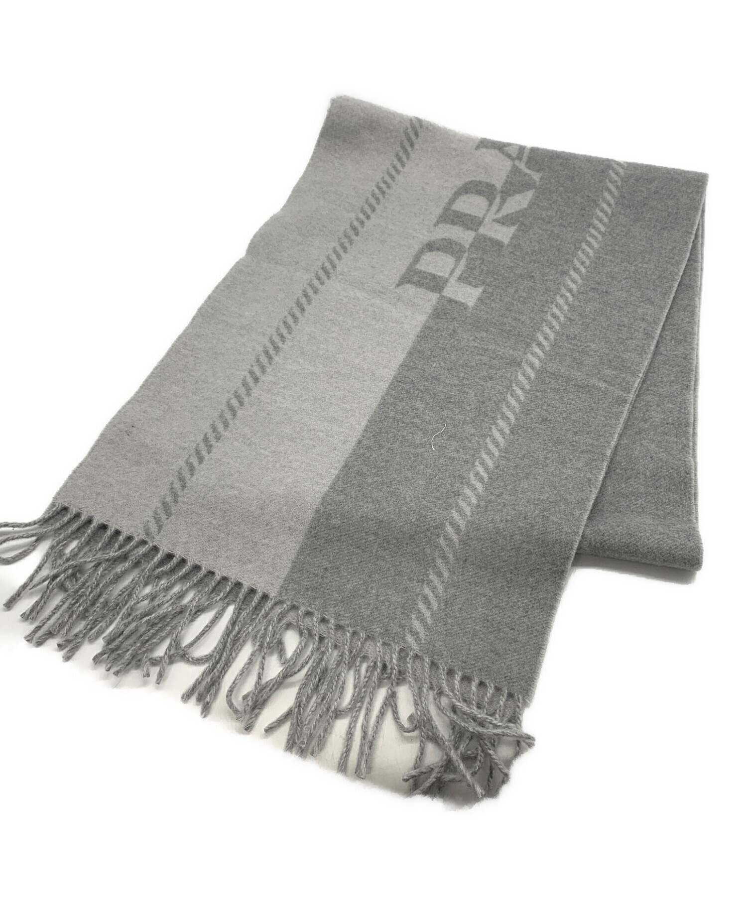 中古・古着通販】PRADA (プラダ) ウールマフラー グレー｜ブランド